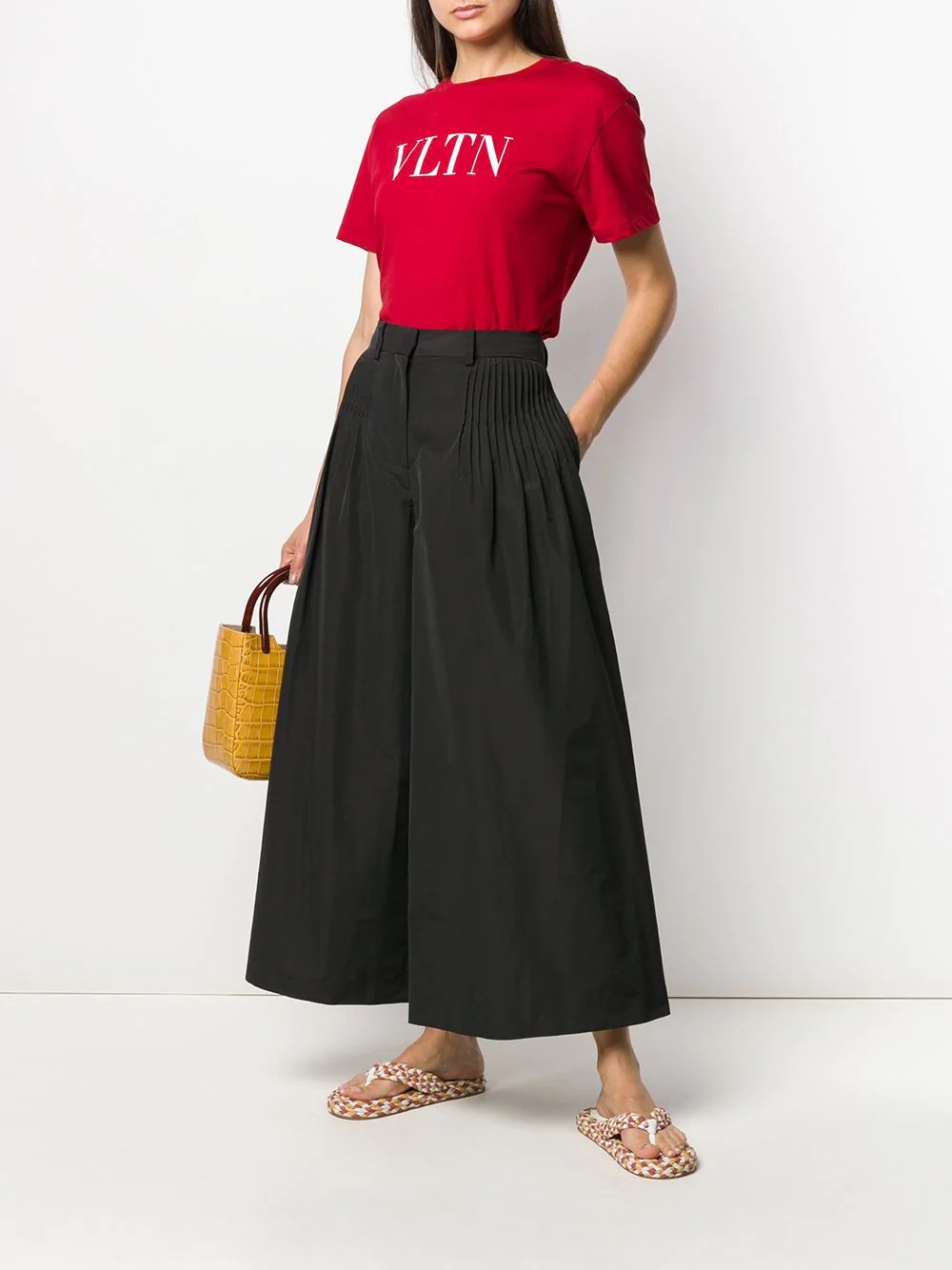 wide leg cropped trousers - 2