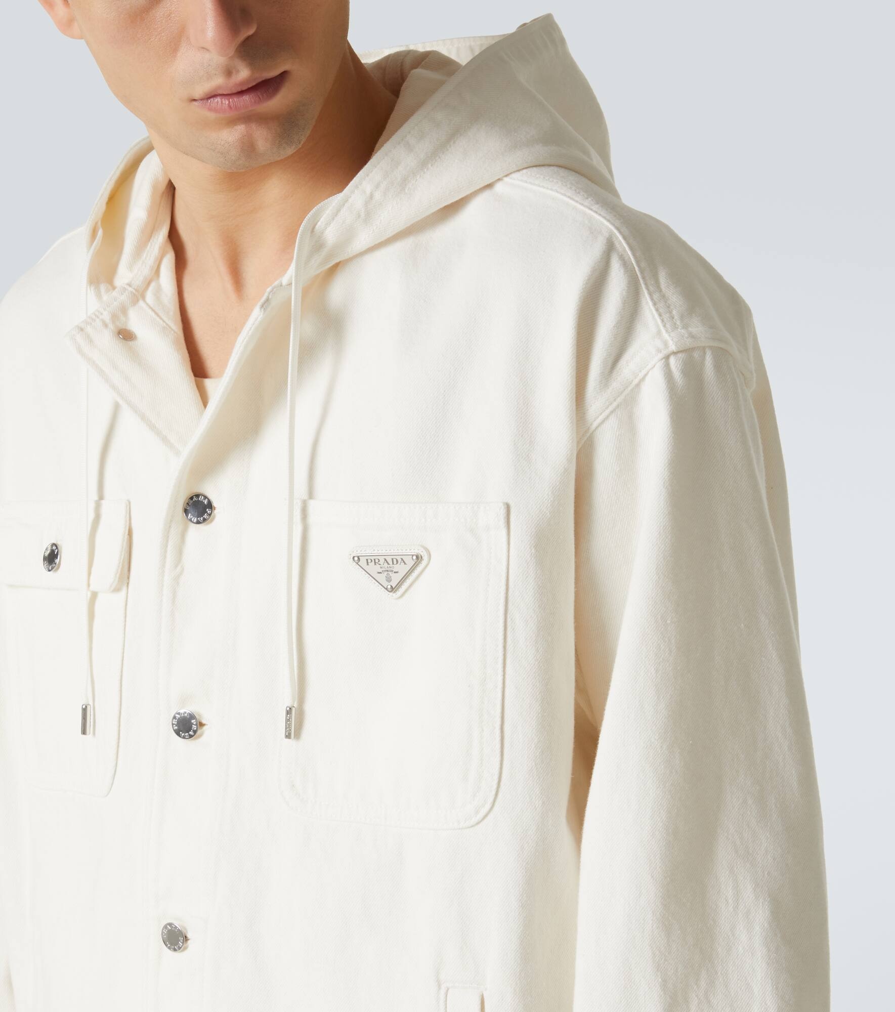 Hooded denim jacket - 5