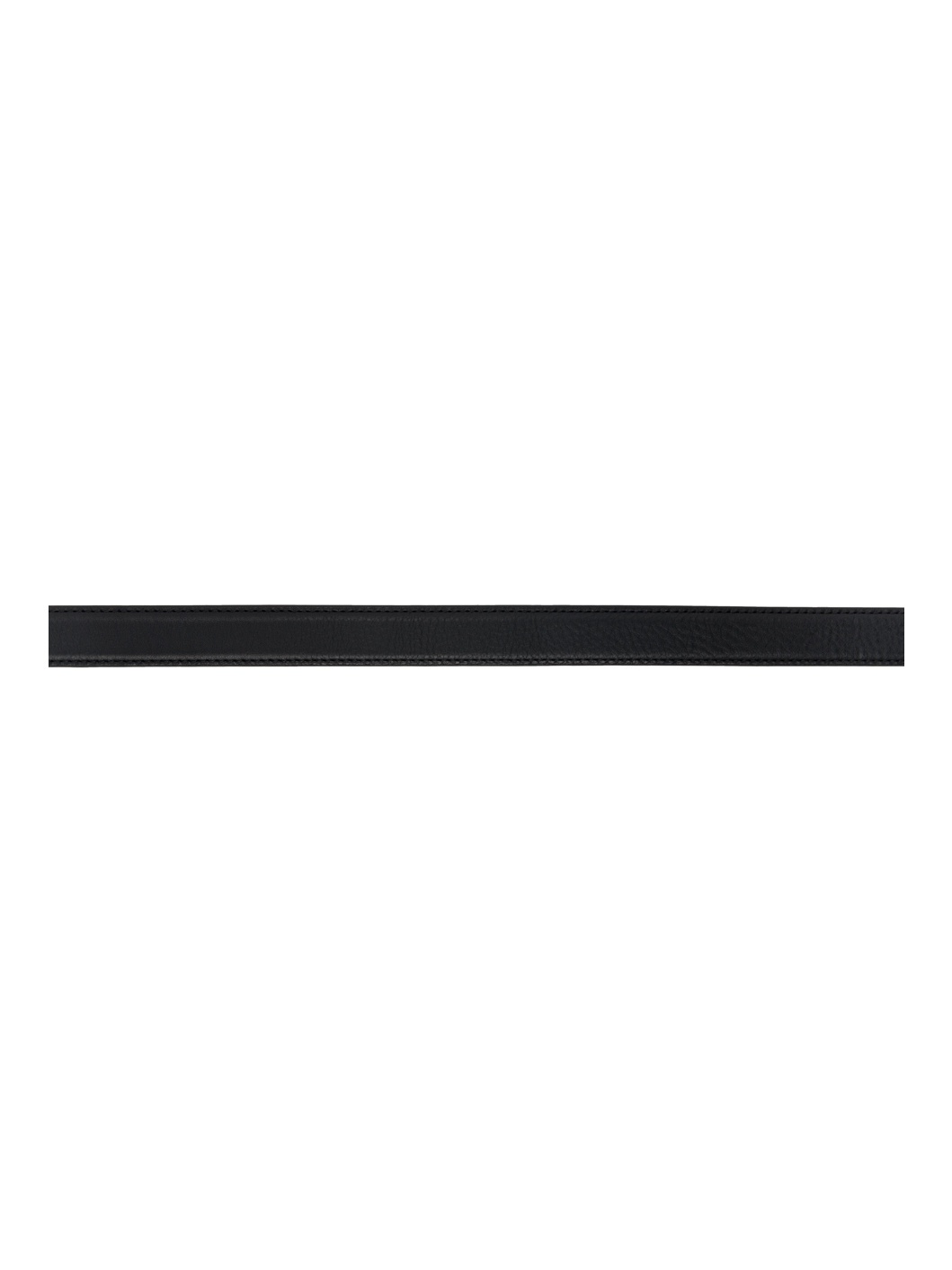 Black Narrow Stitch Trimmed Belt - 2