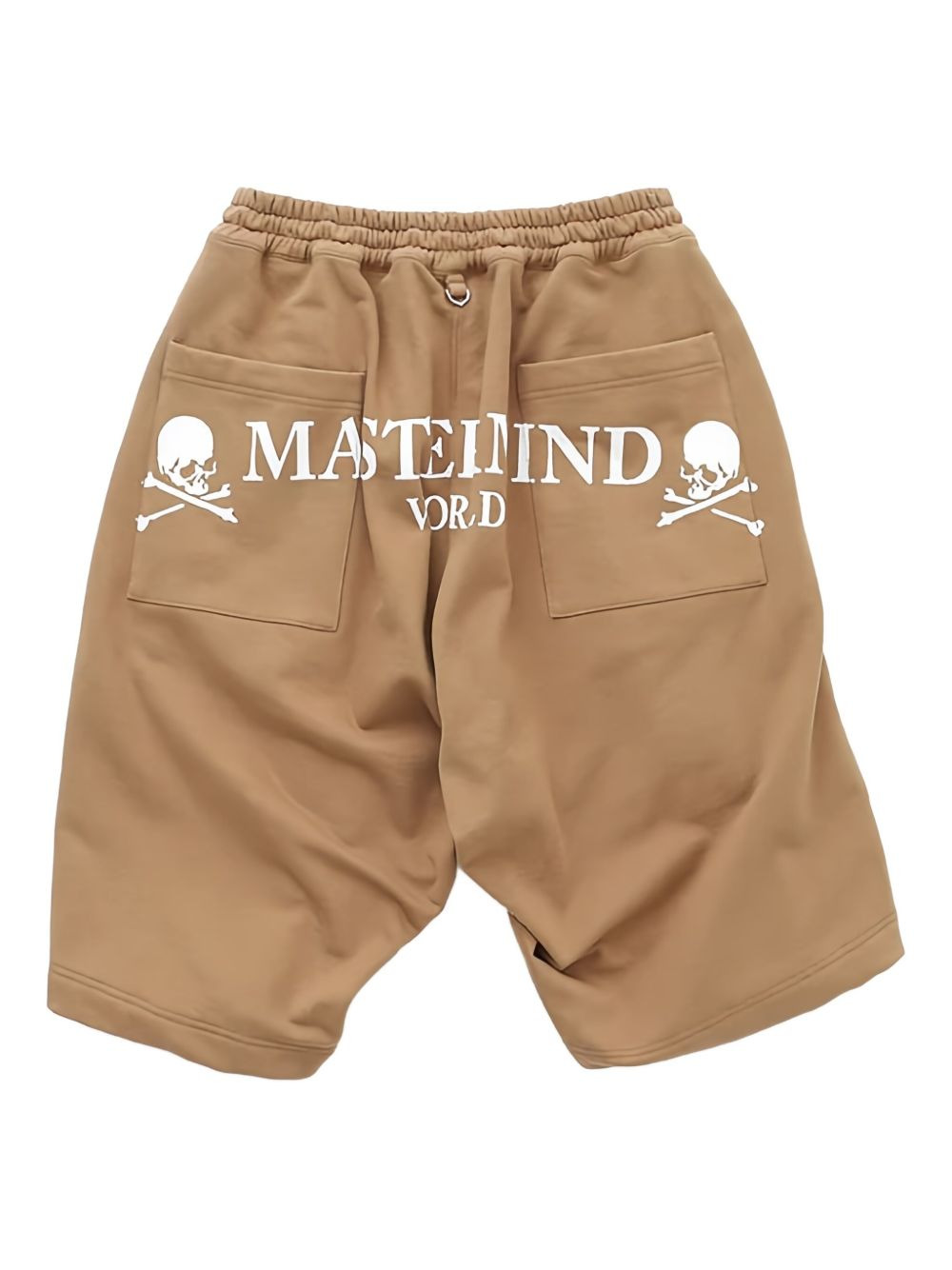 skull-print drawstring track shorts - 2