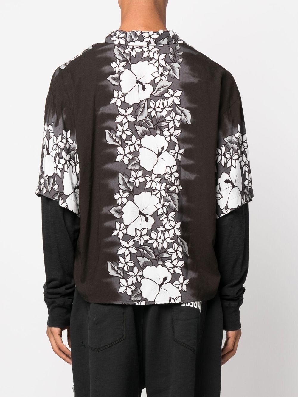 floral-print layered shirt - 4