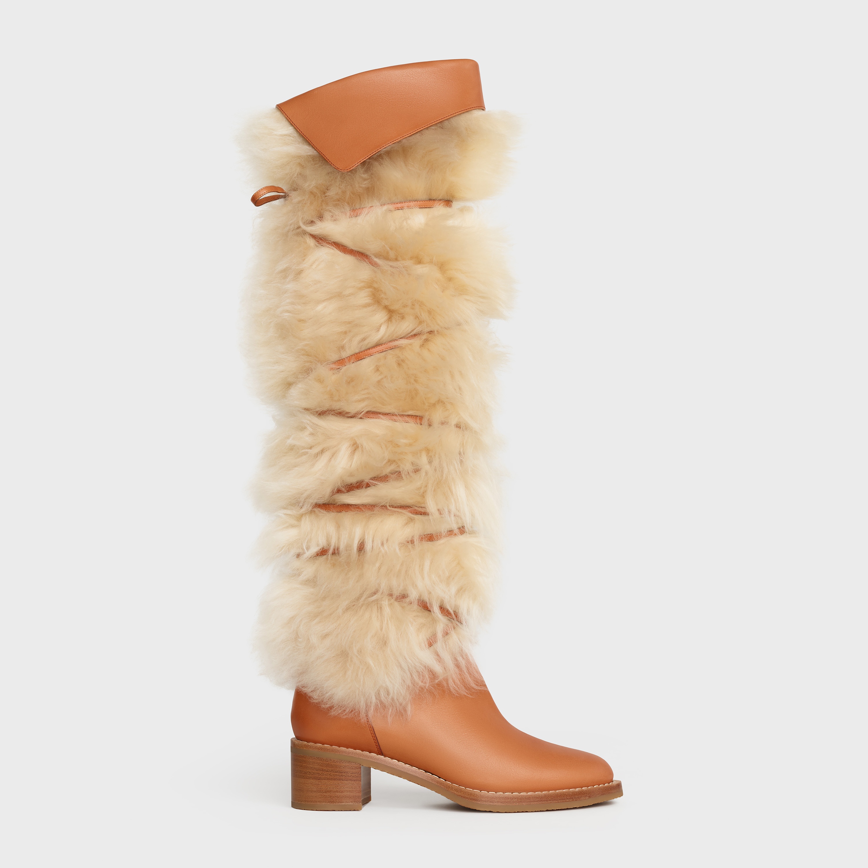 Celine Folco Boot in Lamb fur and Calfskin - 2