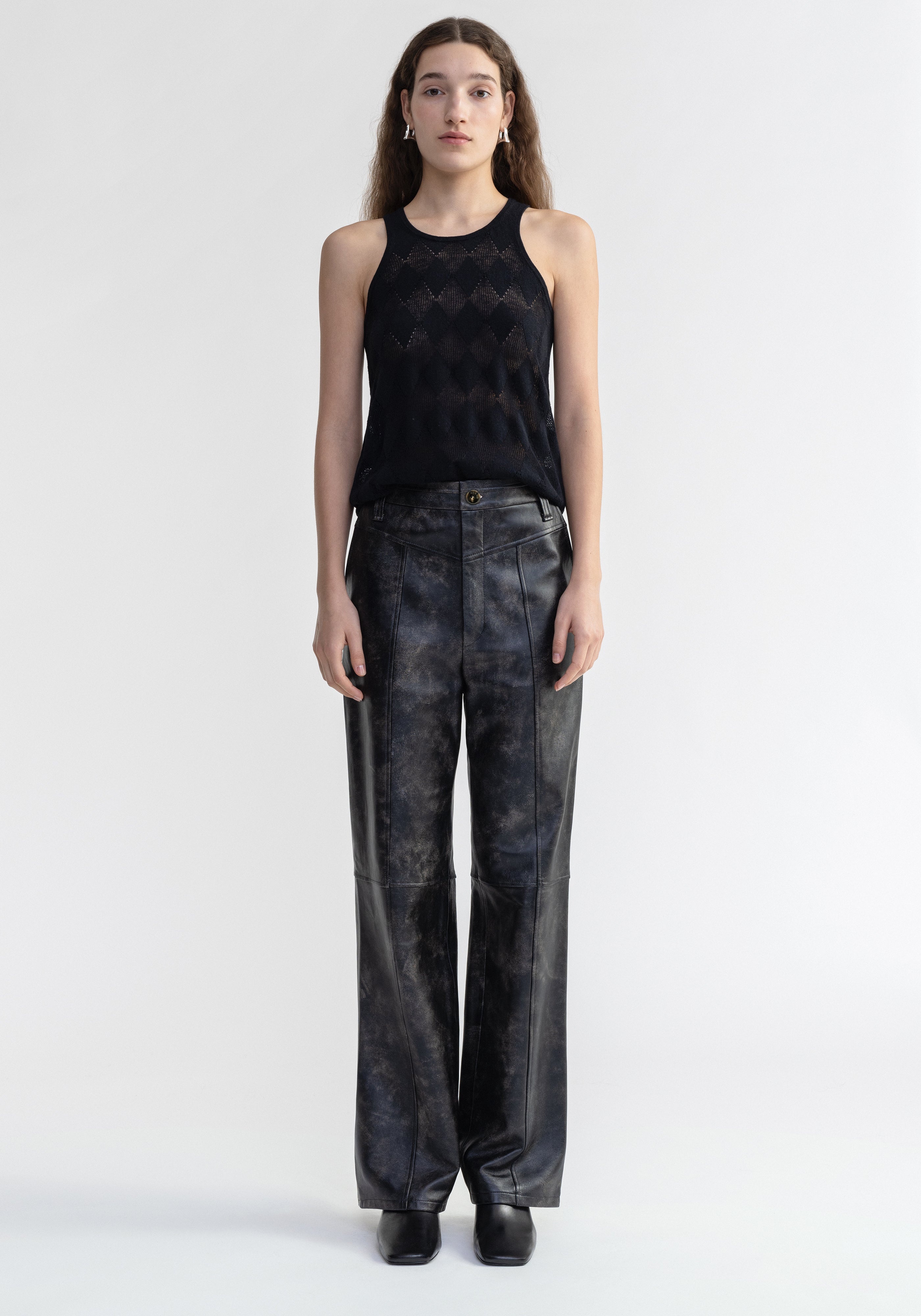 KISMET
Diamond knit racer neck top - 3