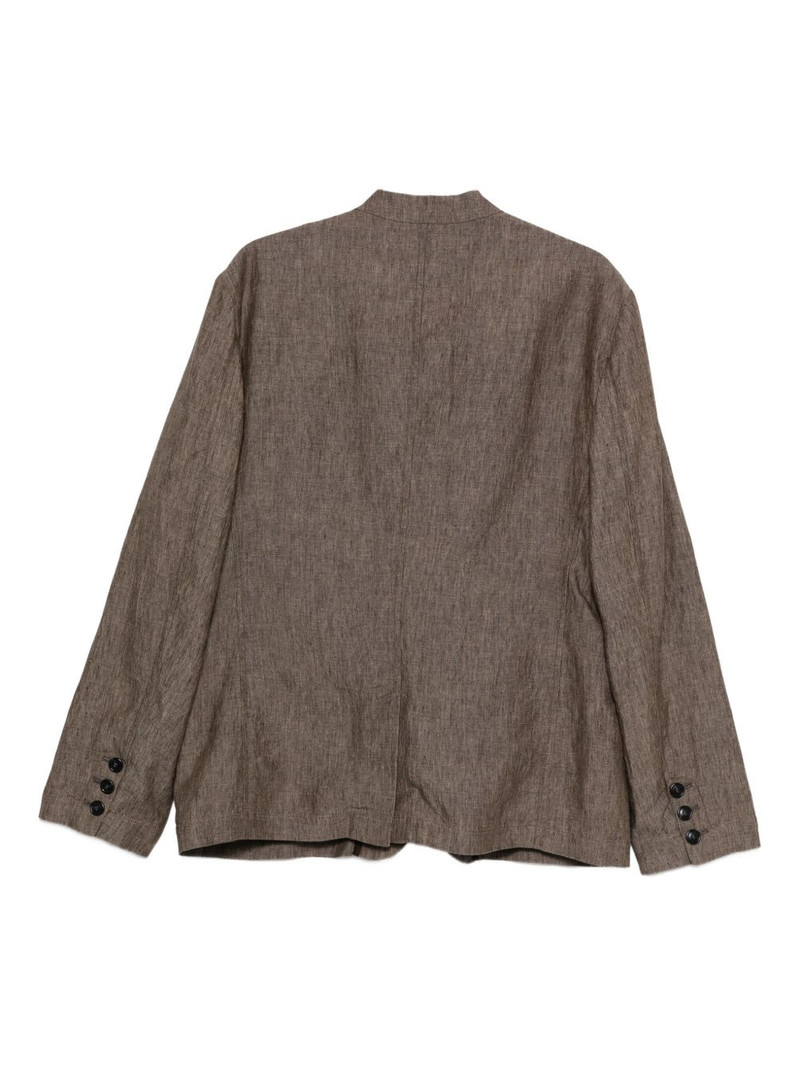 GIORGIO ARMANI mandarin-collar blazer outlook