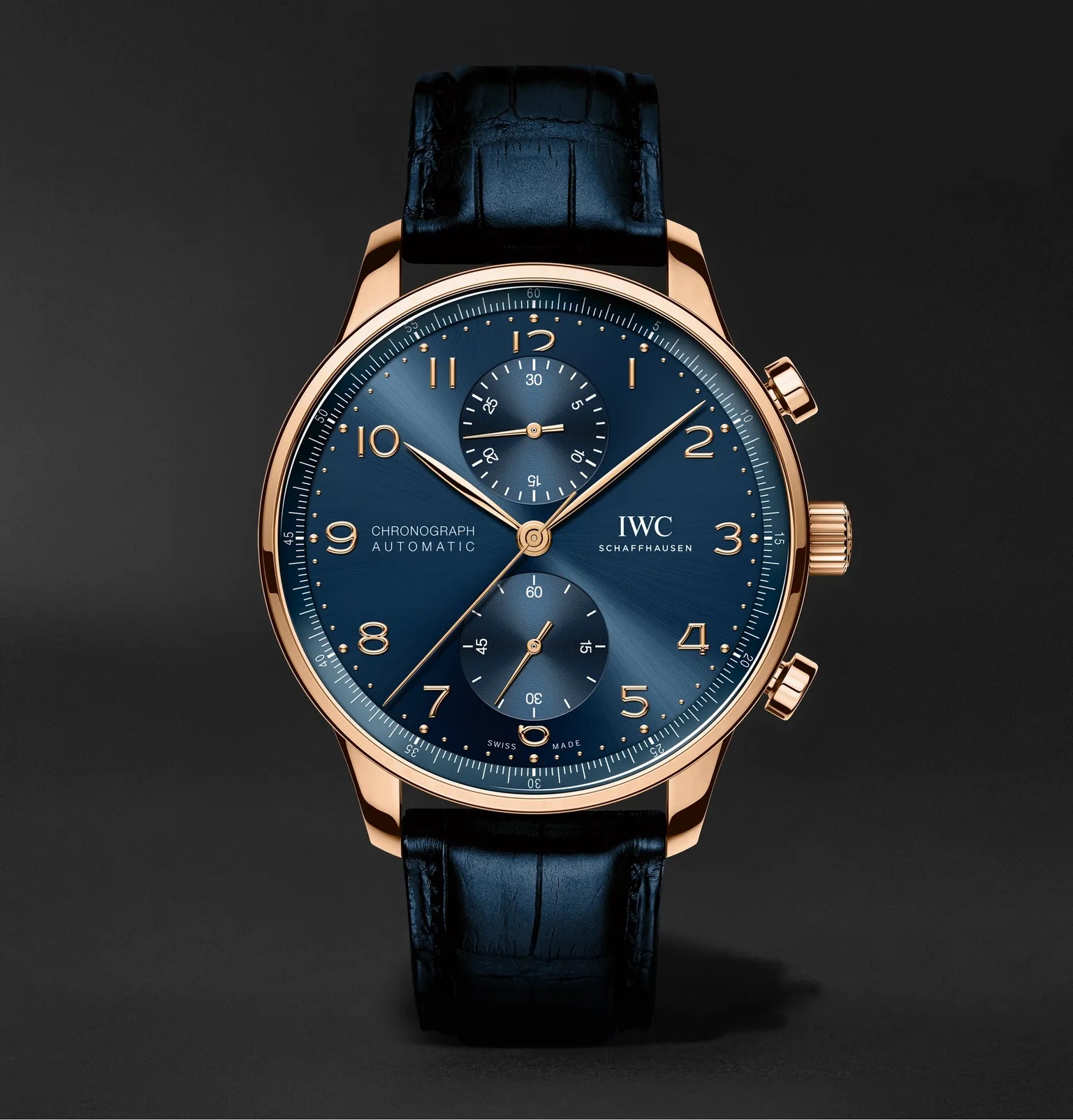 Portugieser Automatic Chronograph Boutique Edition 41mm 18-Karat Gold and Alligator Watch, Ref. No.  - 1