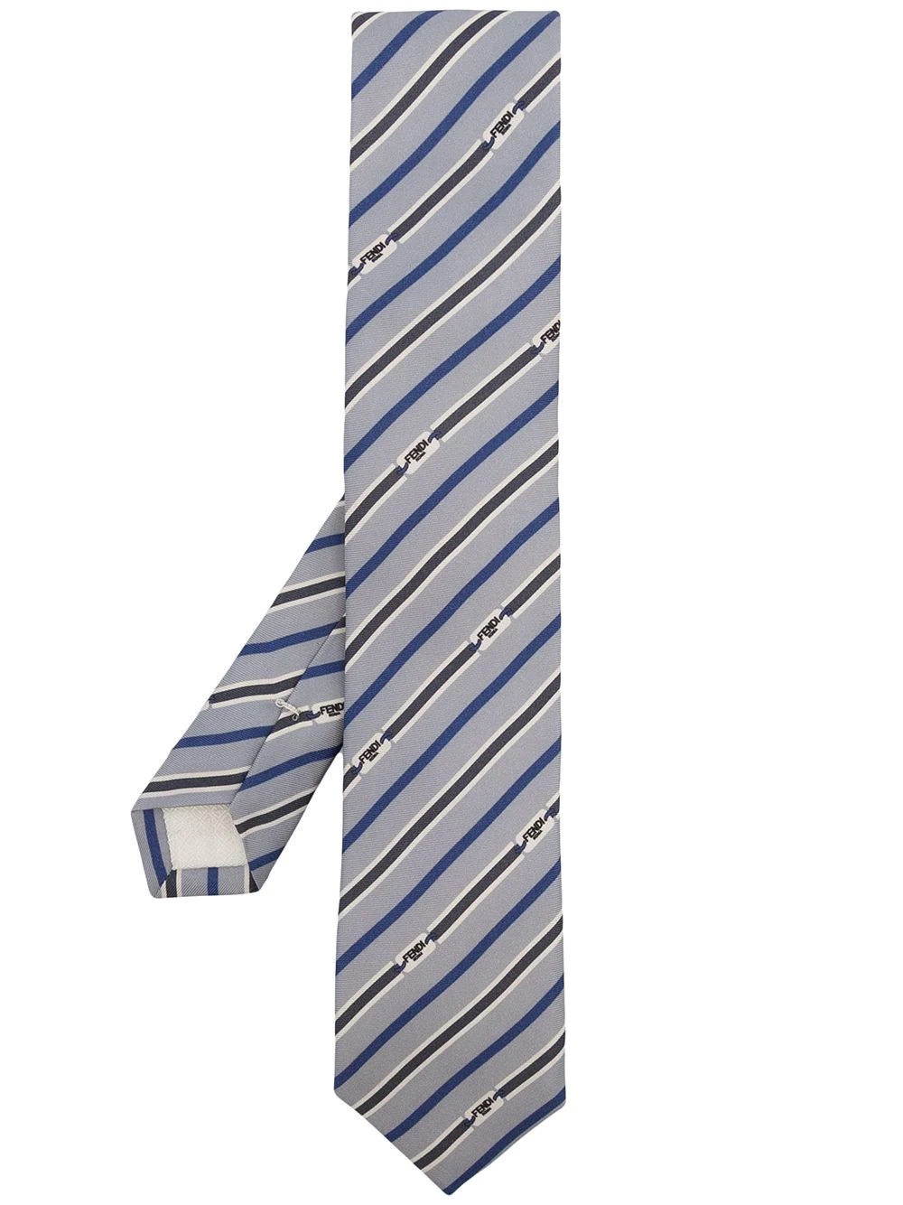 striped silk tie - 1