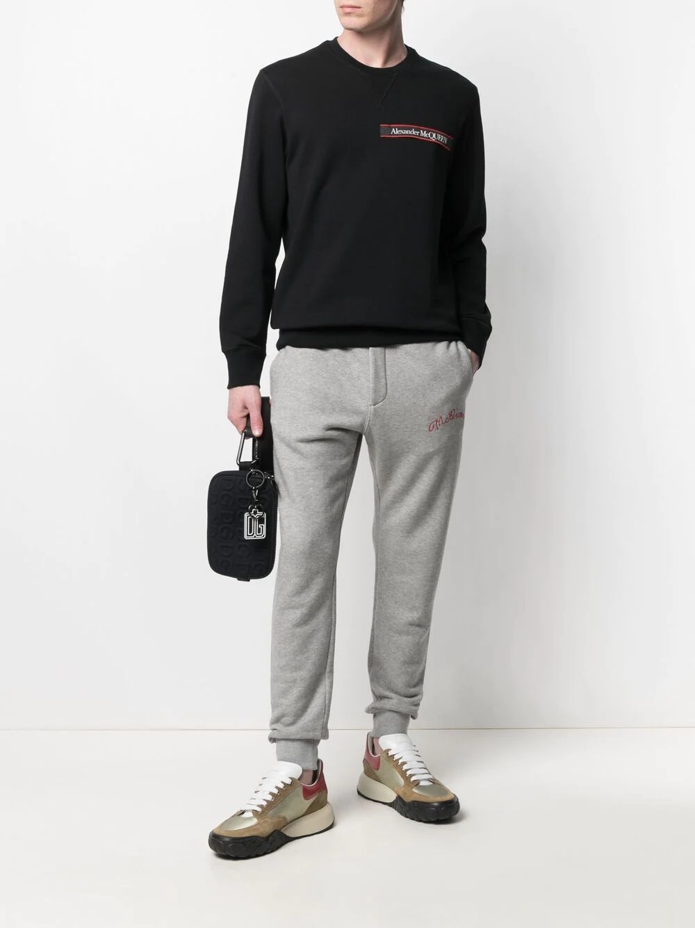 embroidered logo track pants - 2