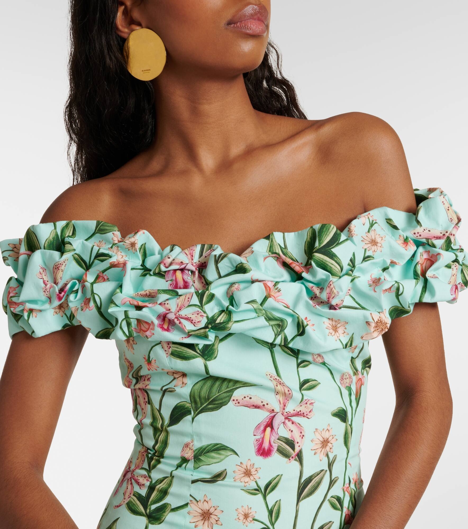 Jardín floral cotton minidress - 4