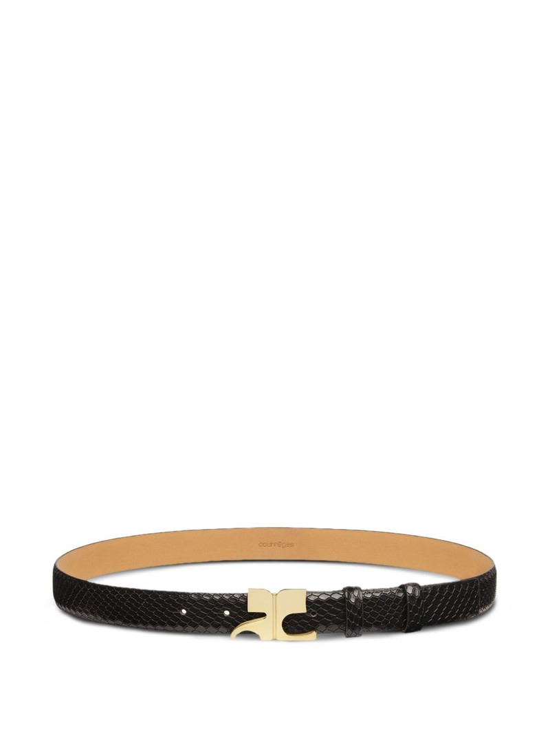 Viper snake-effect leather belt 1