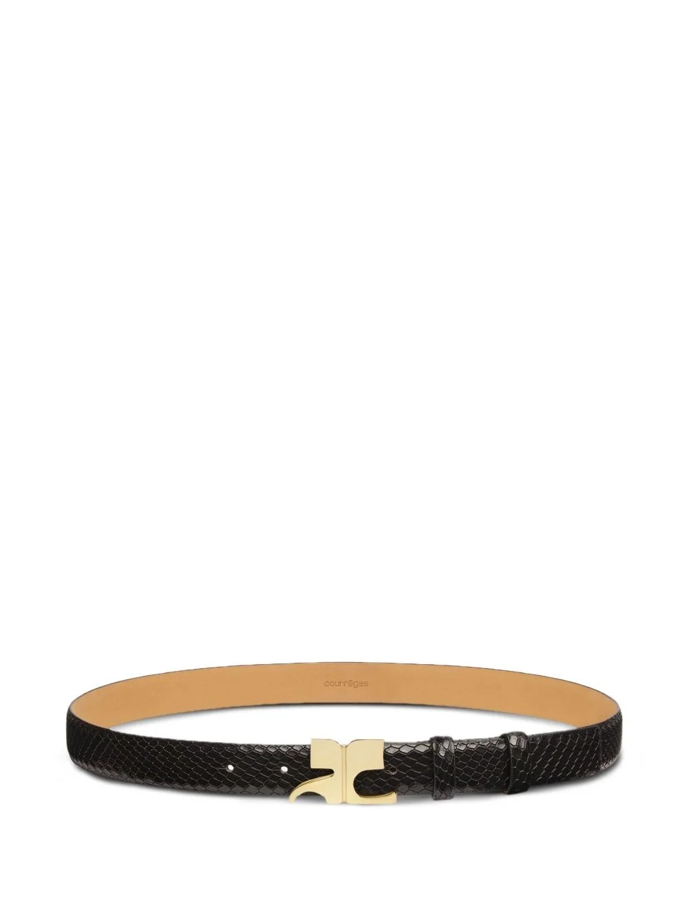 Viper snake-effect leather belt - 1