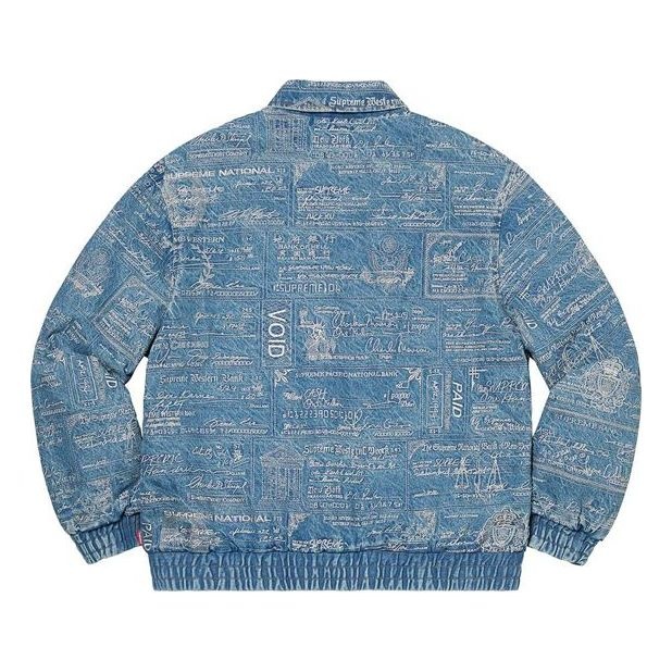 Supreme Checks Embroidered Denim Jacket 'Teal' SUP-SS20-452 - 2