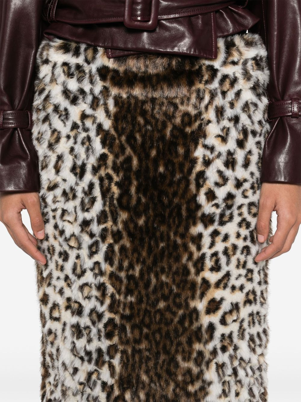 animal-print skirt - 5