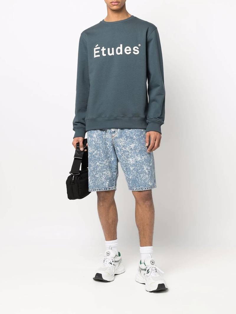 Étude logo-print crew neck sweatshirt outlook