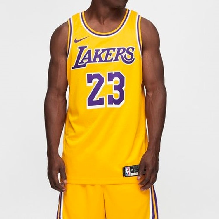 Nike LeBron James Icon Edition Swingman Los Angeles Lakers Yellow AA7099-741 - 4