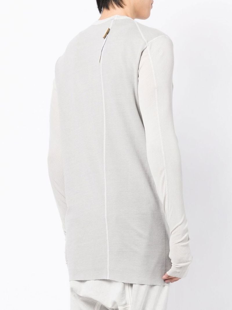 cotton round-neck long-sleeve T-shirt - 4