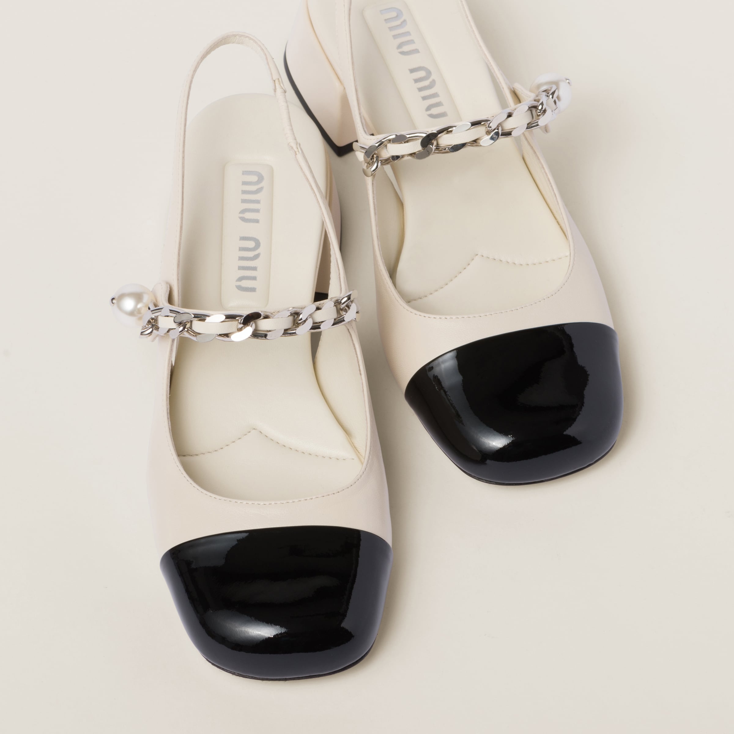 Leather slingback pumps - 4