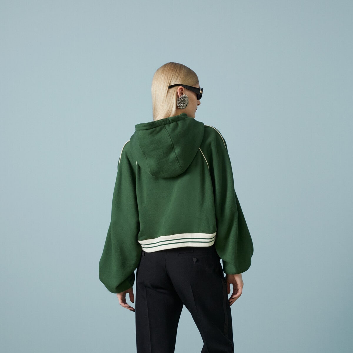 Cotton jersey hooded sweatshirt - 6