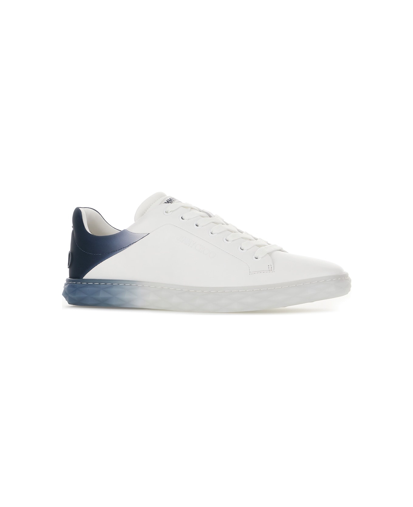 White Leather Diamond Light Sneakers - 2