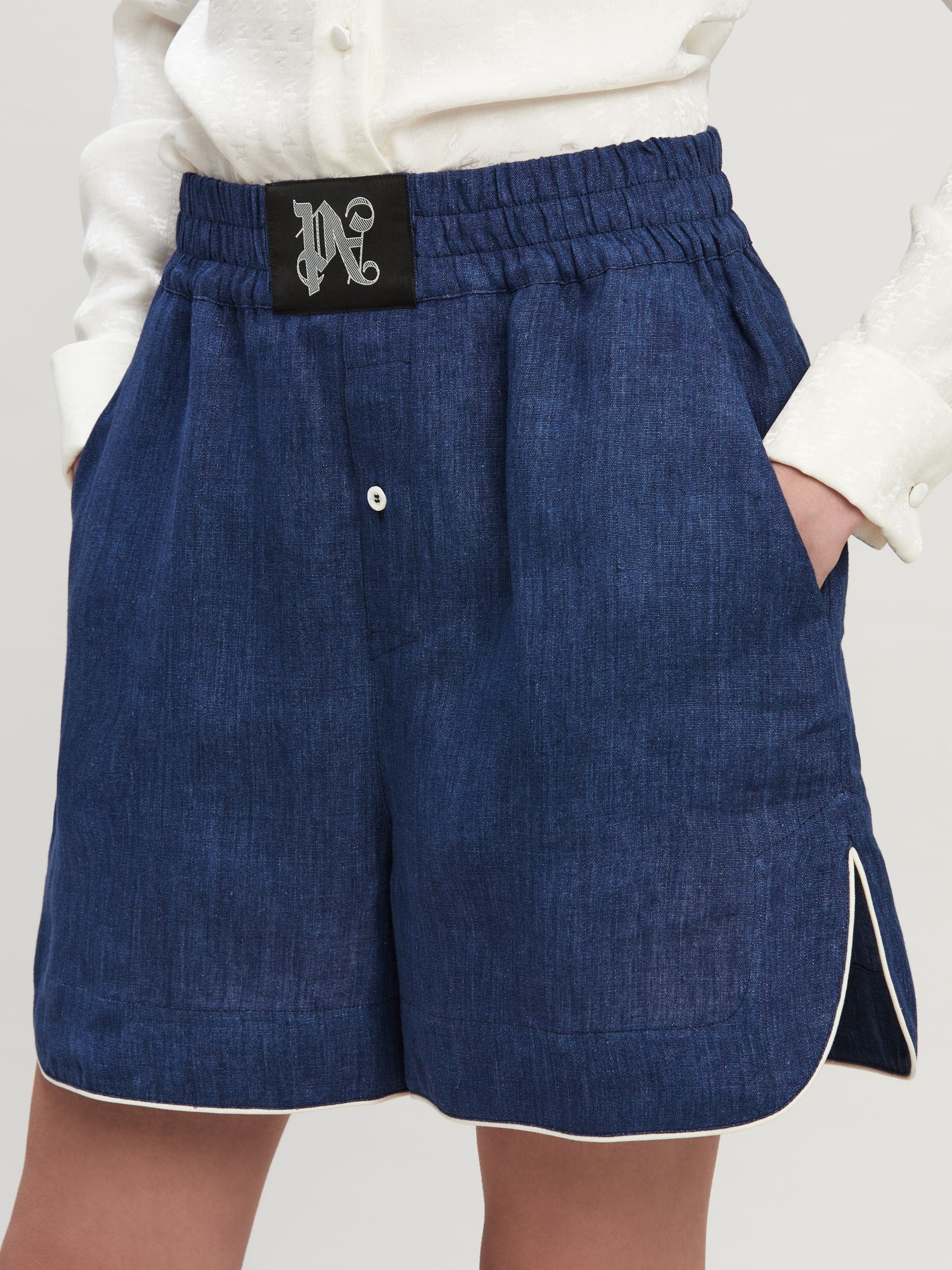 Monogram Linen Boxer Shorts - 6