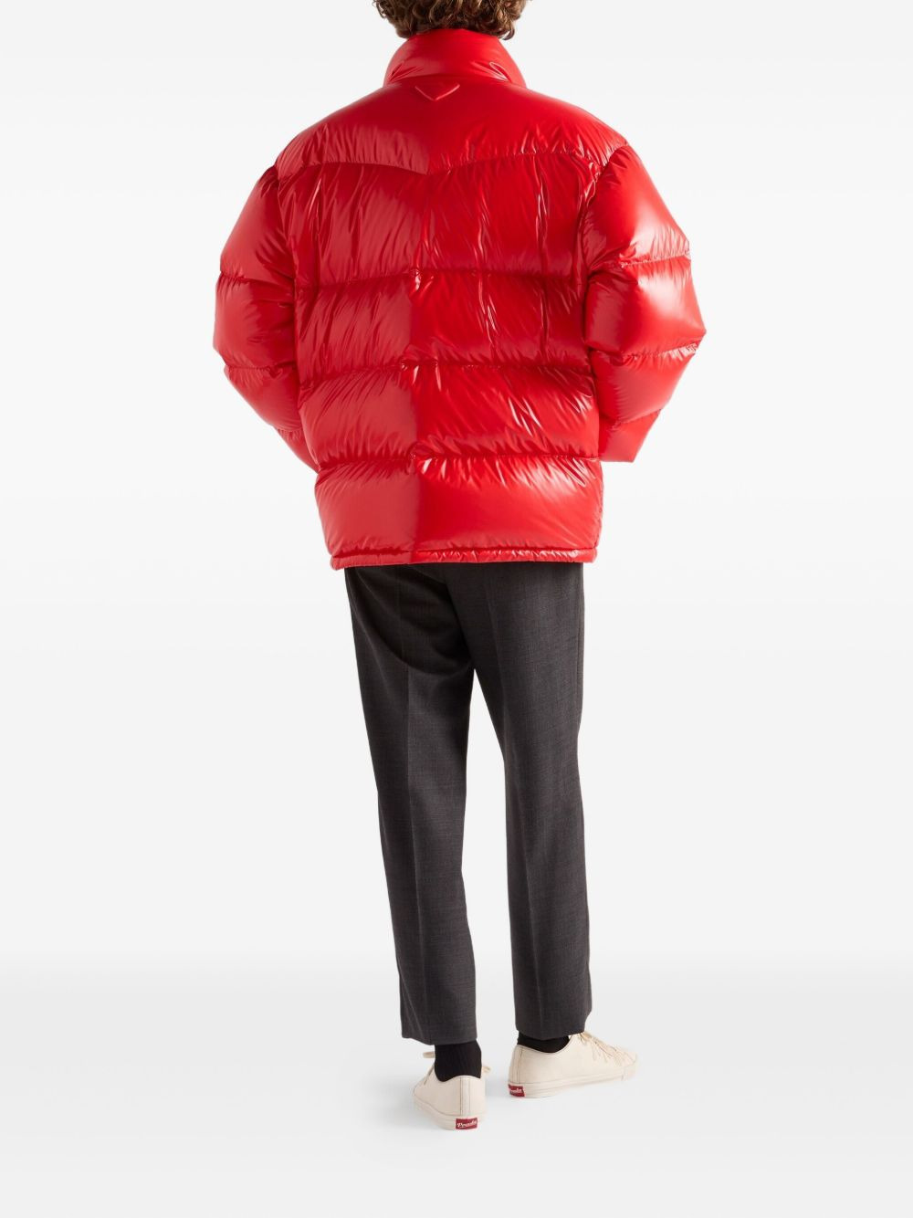 stand-up collar puffer jacket - 3
