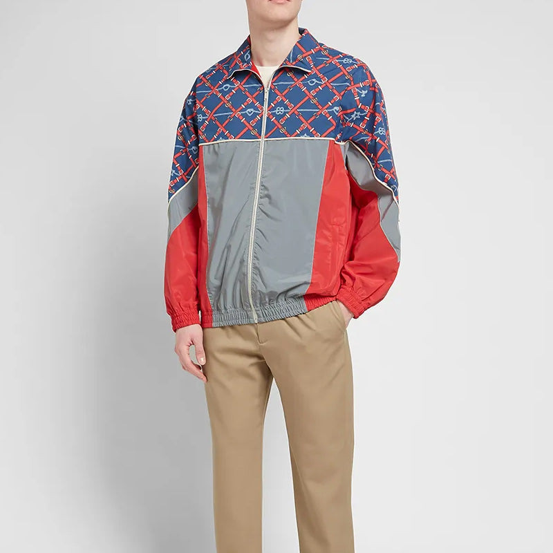 Gucci Retro Mosaic Printed Reflective Sports Jacket For Men Multi-color 587377-XJBTH-4437 - 3