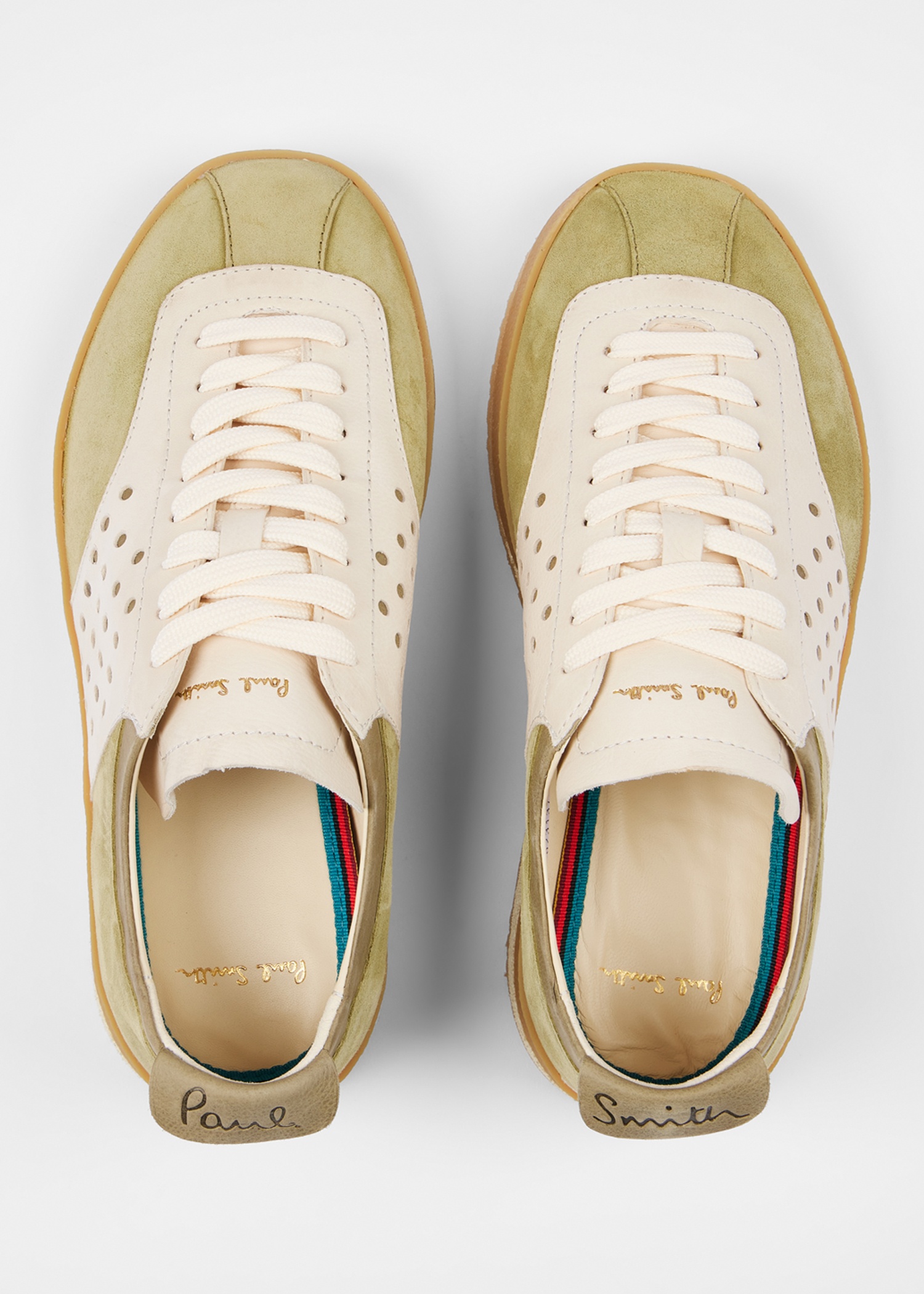 Women's Moss Green 'Zephyr' Leather Trainers - 5