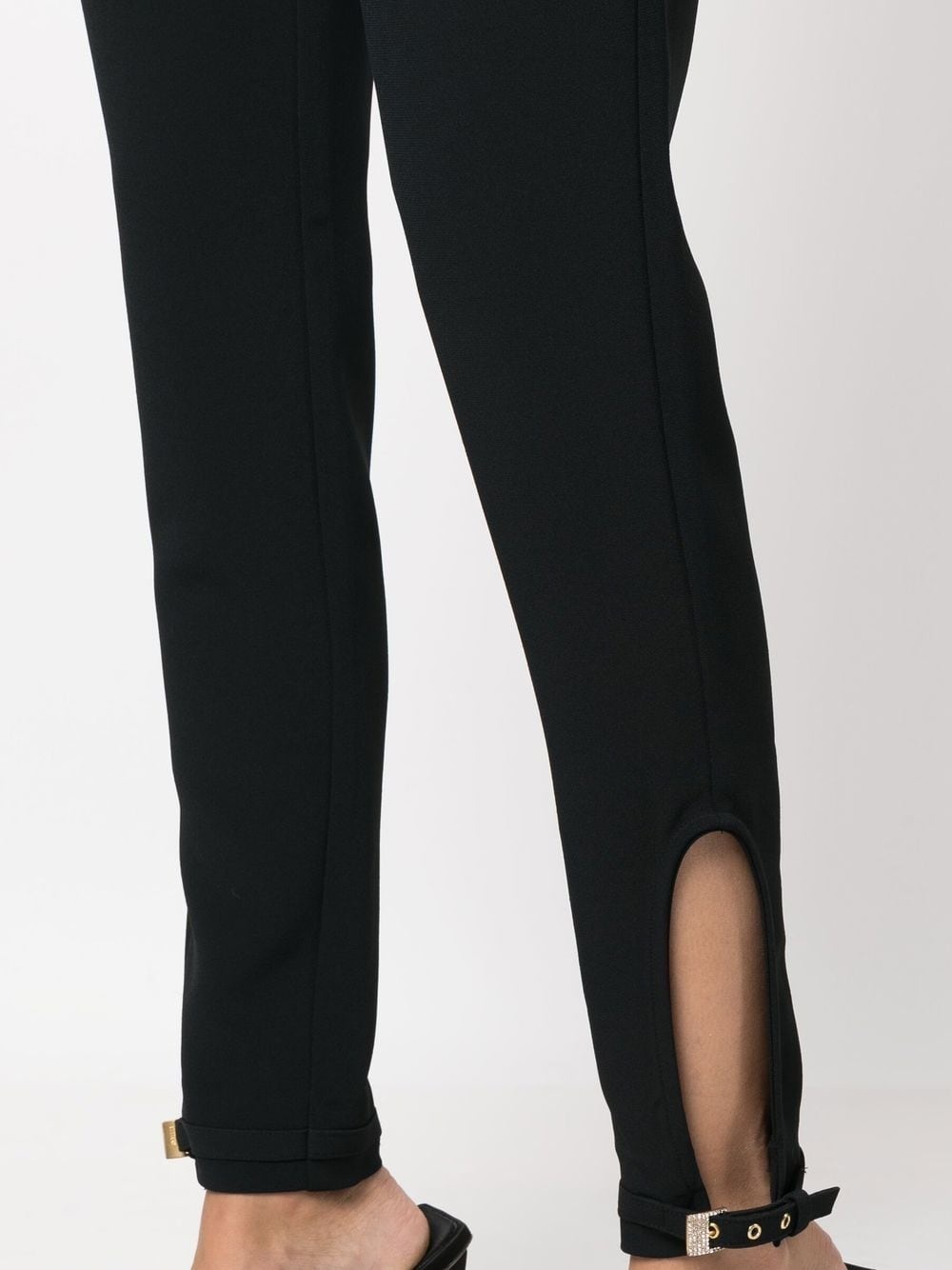 buckled-ankle slim-fit trousers - 5