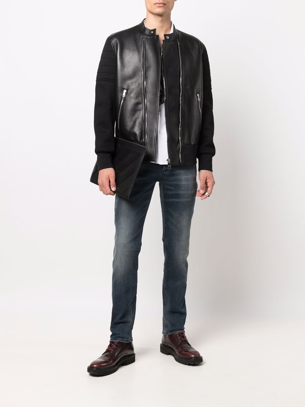 leather bomber jacket - 2