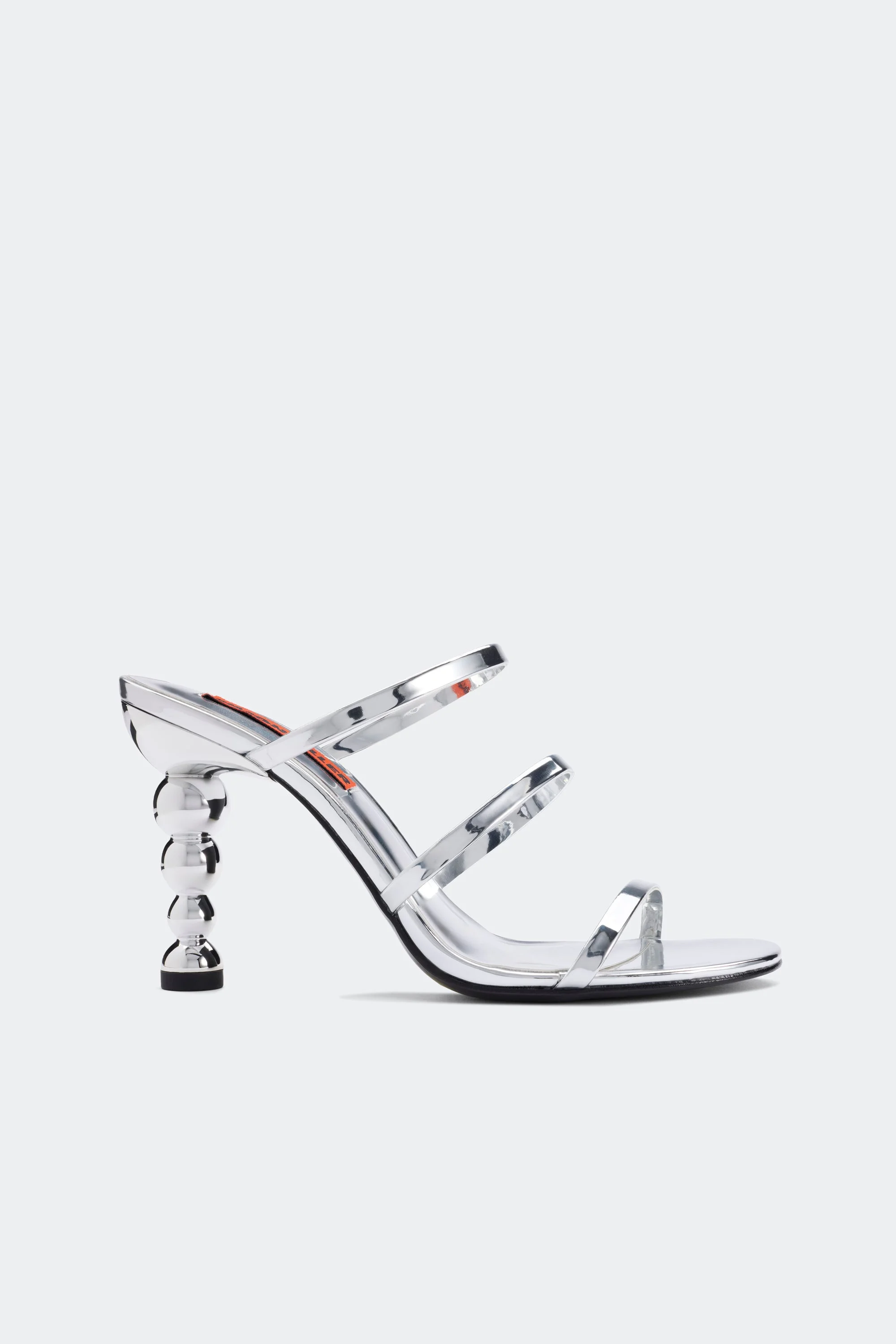 Bubble Drop Heel In Silver - 1