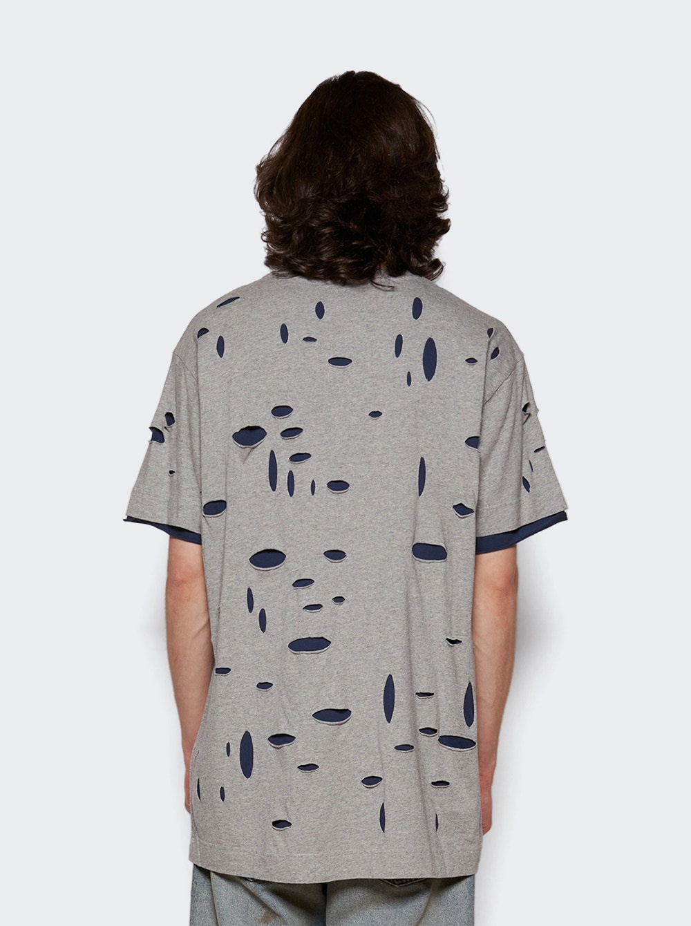 Distressed Oversized Tee Grey - 5