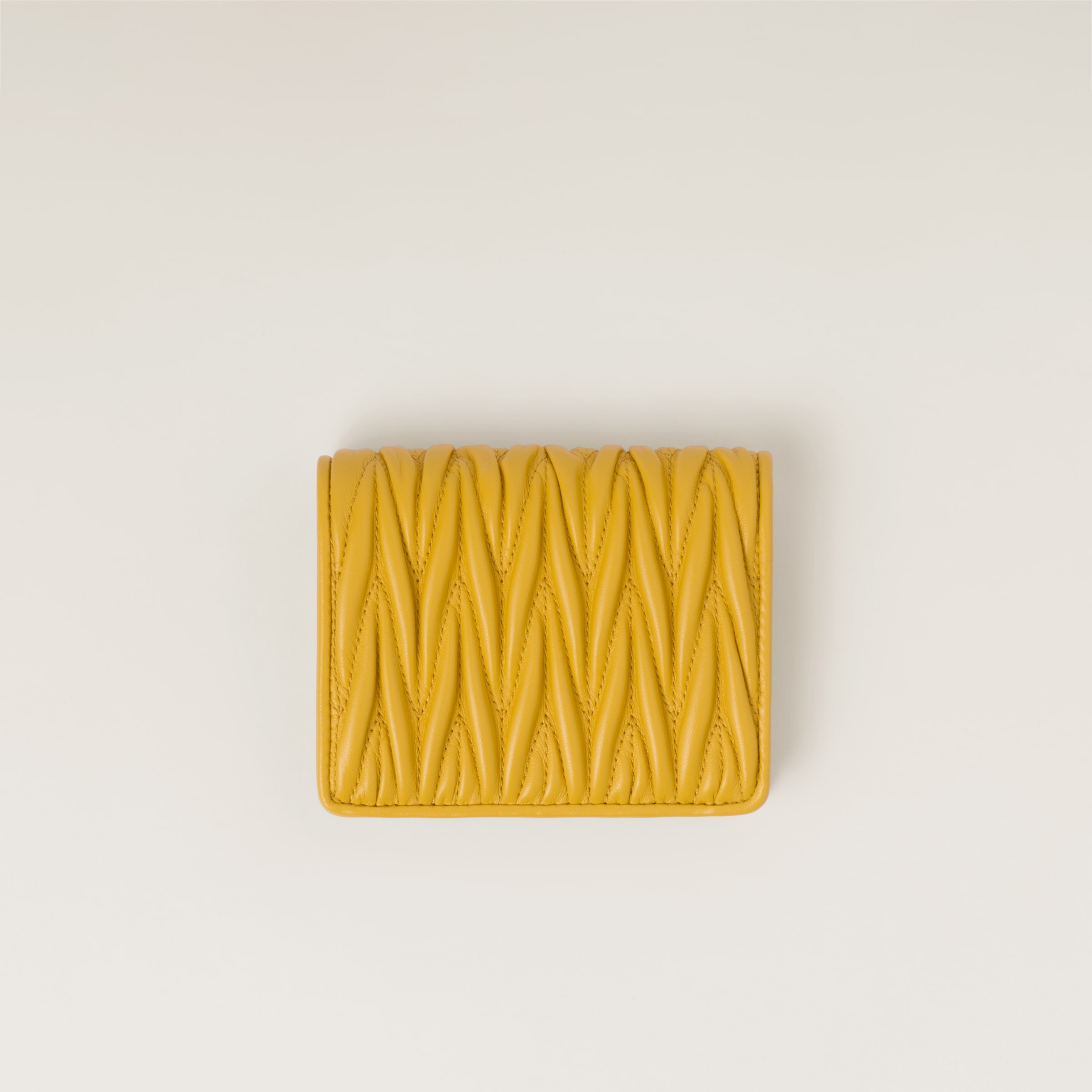 Small matelassé nappa leather wallet 2