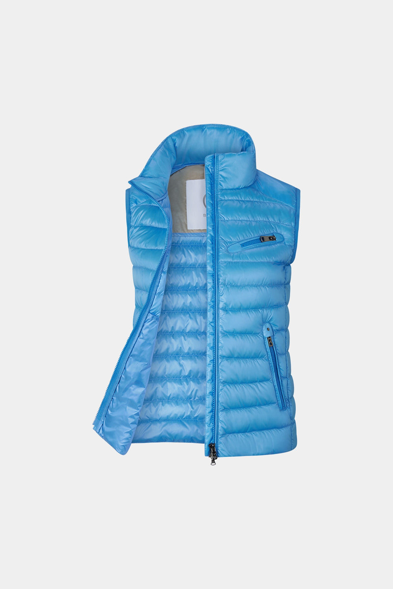 Florisa lightweight down vest in Blue 7