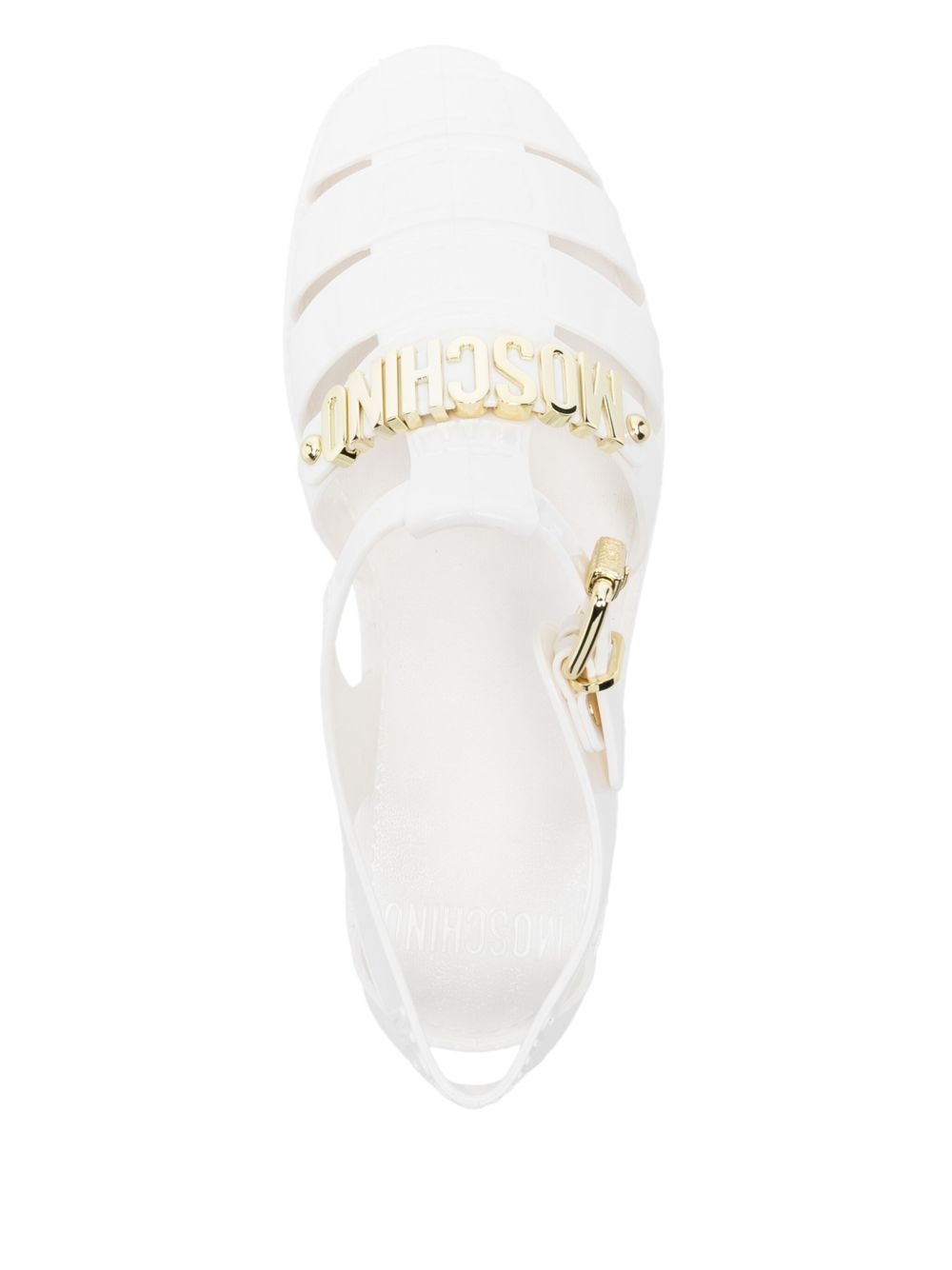 logo lettering sandals - 4