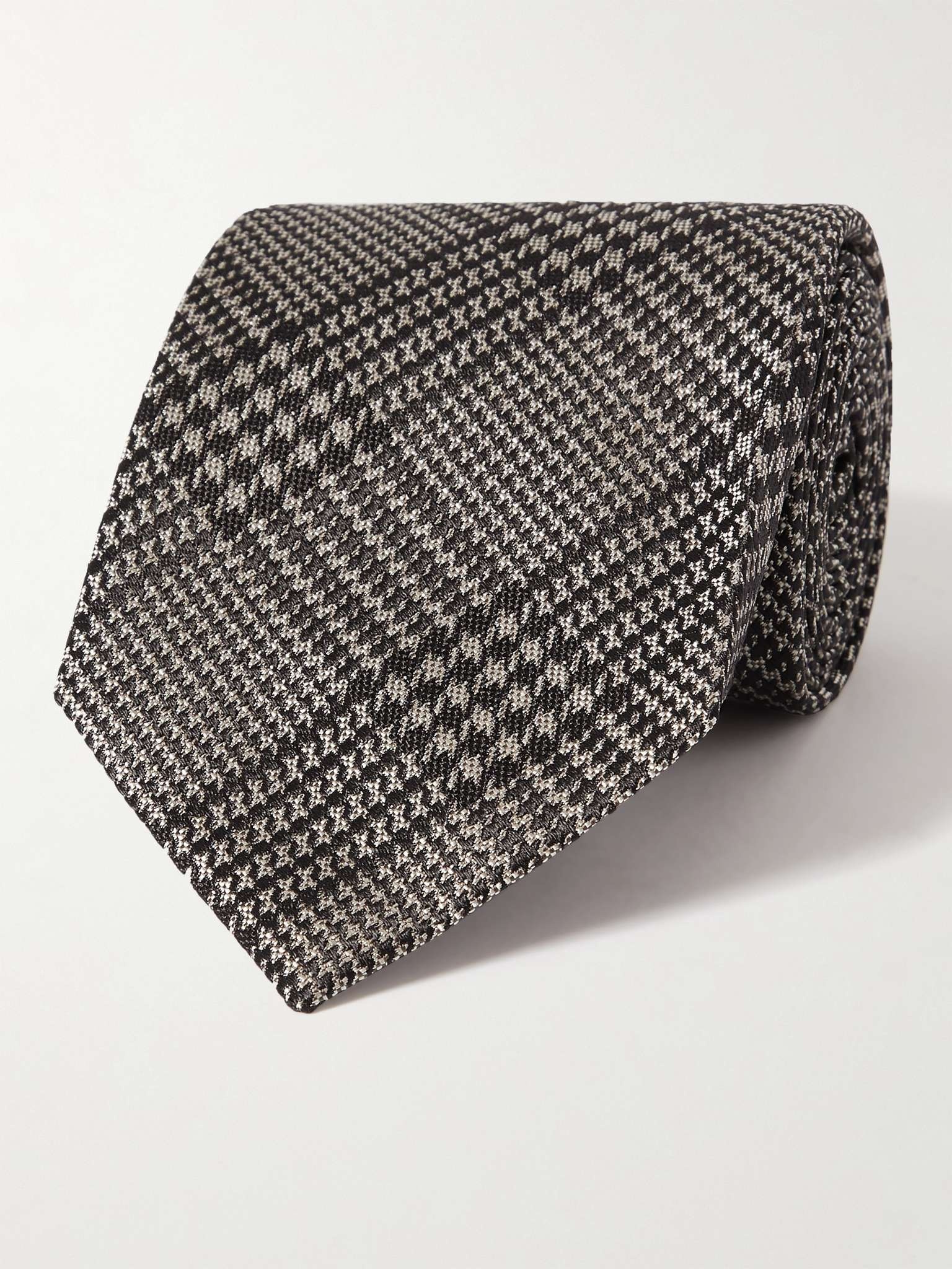 8cm Prince of Wales Checked  Silk-Jacquard Tie - 1