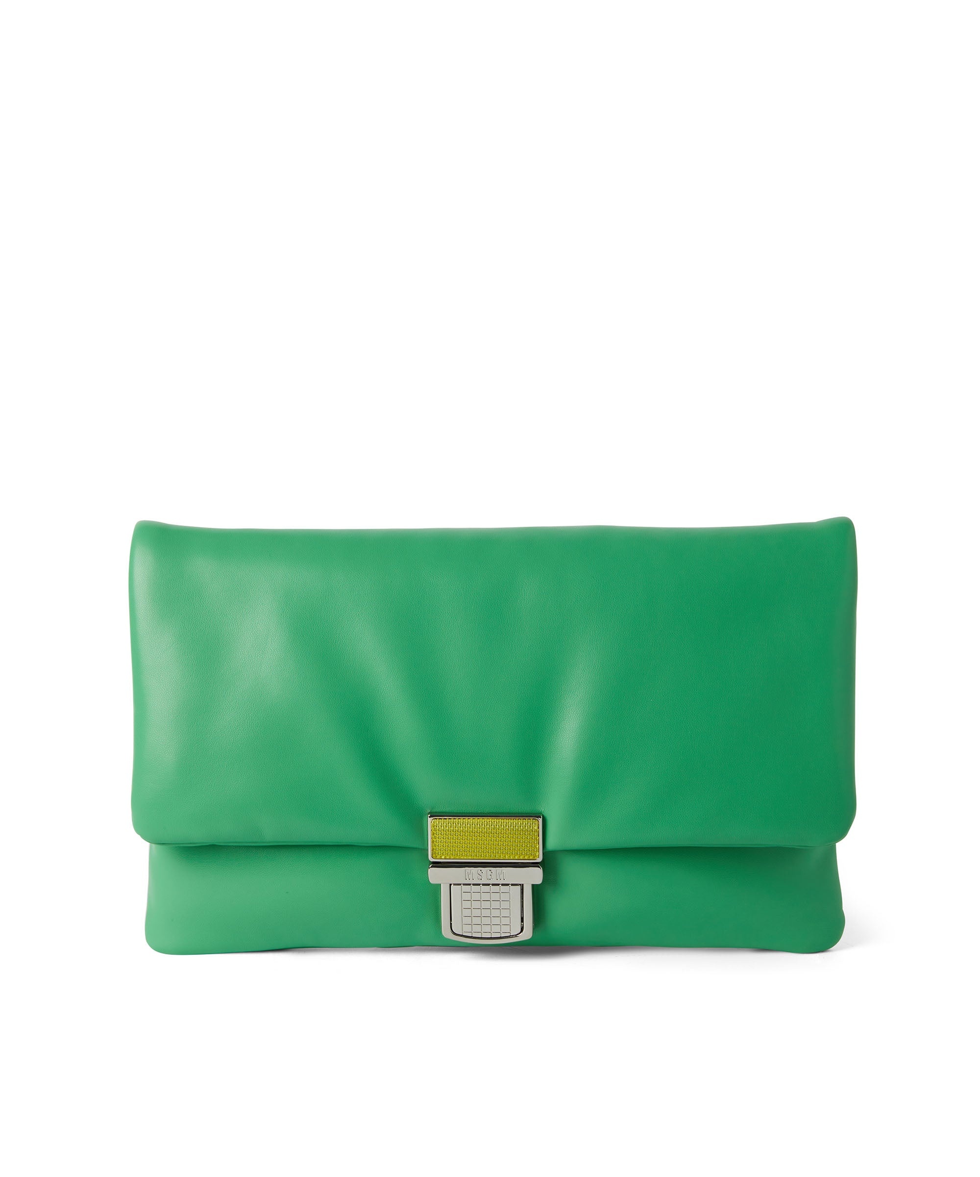 Puffer clutch bag with snap - 1