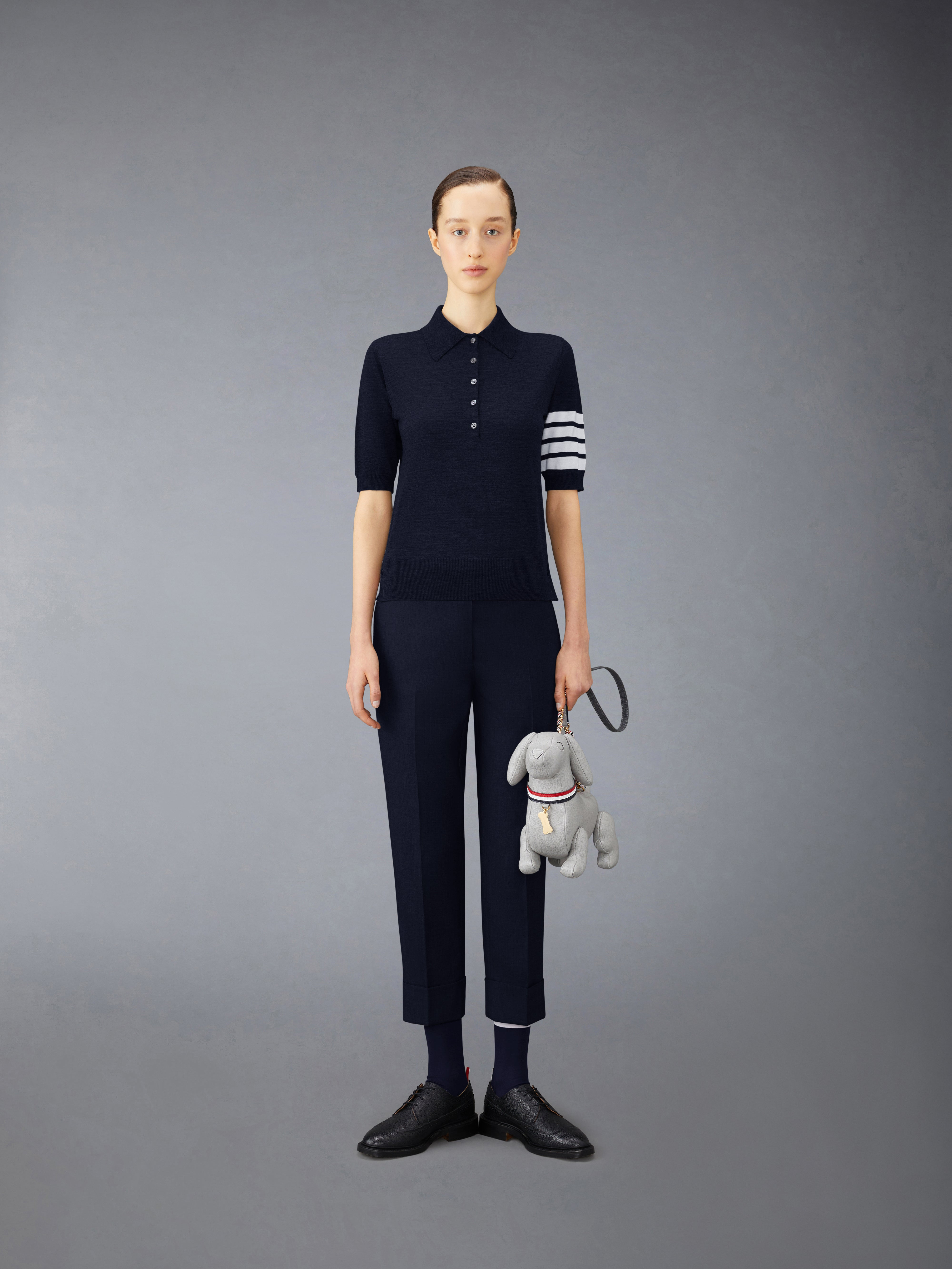 RELAXED FIT POLO W/ 4 BAR IN FINE MERINO WOOL - 3