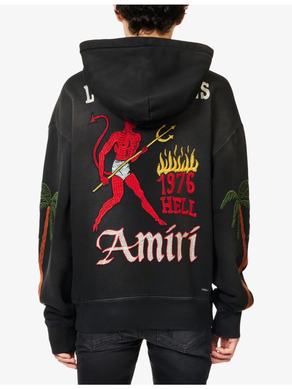 Sinners Embroidered Cotton-Jersey Hoodie - 4