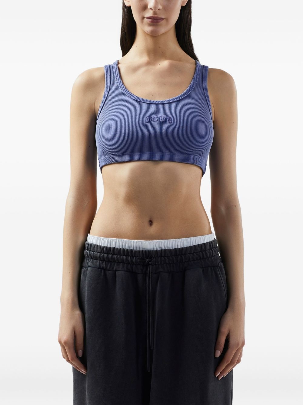 logo-embroidered tank top - 3