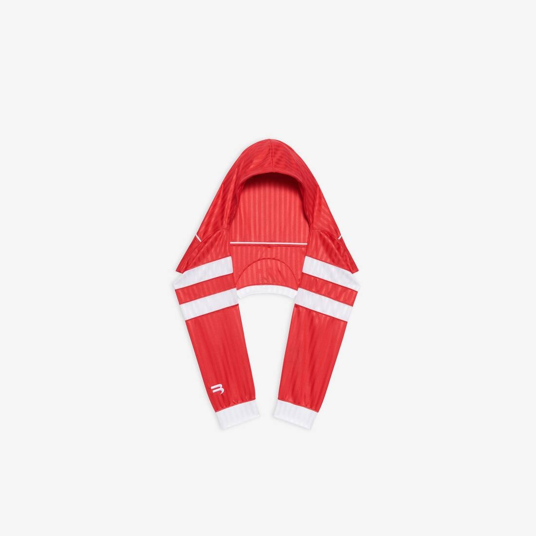 Men's Soccer Hood Scarf in Red - 1