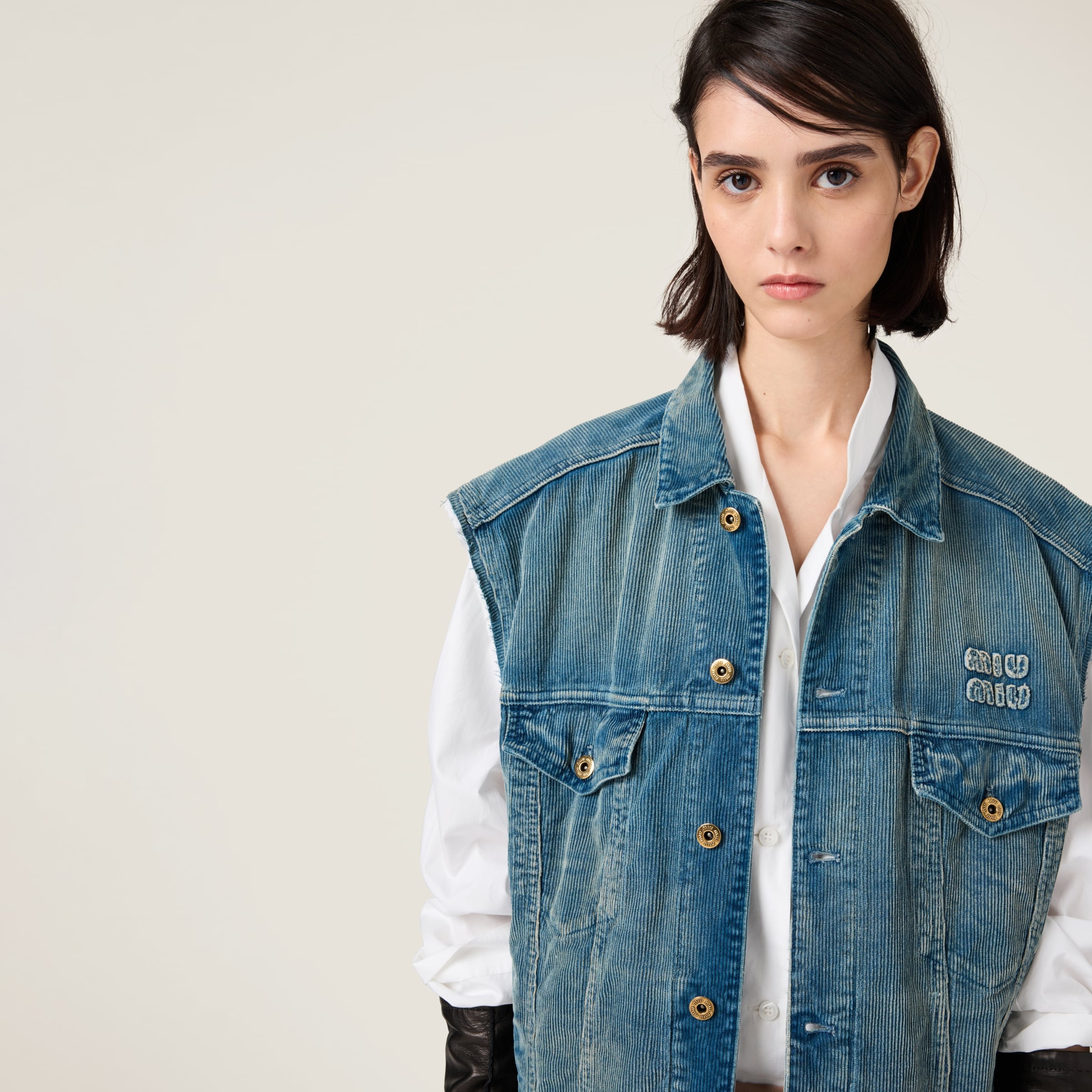 Washed corduroy vest - 4
