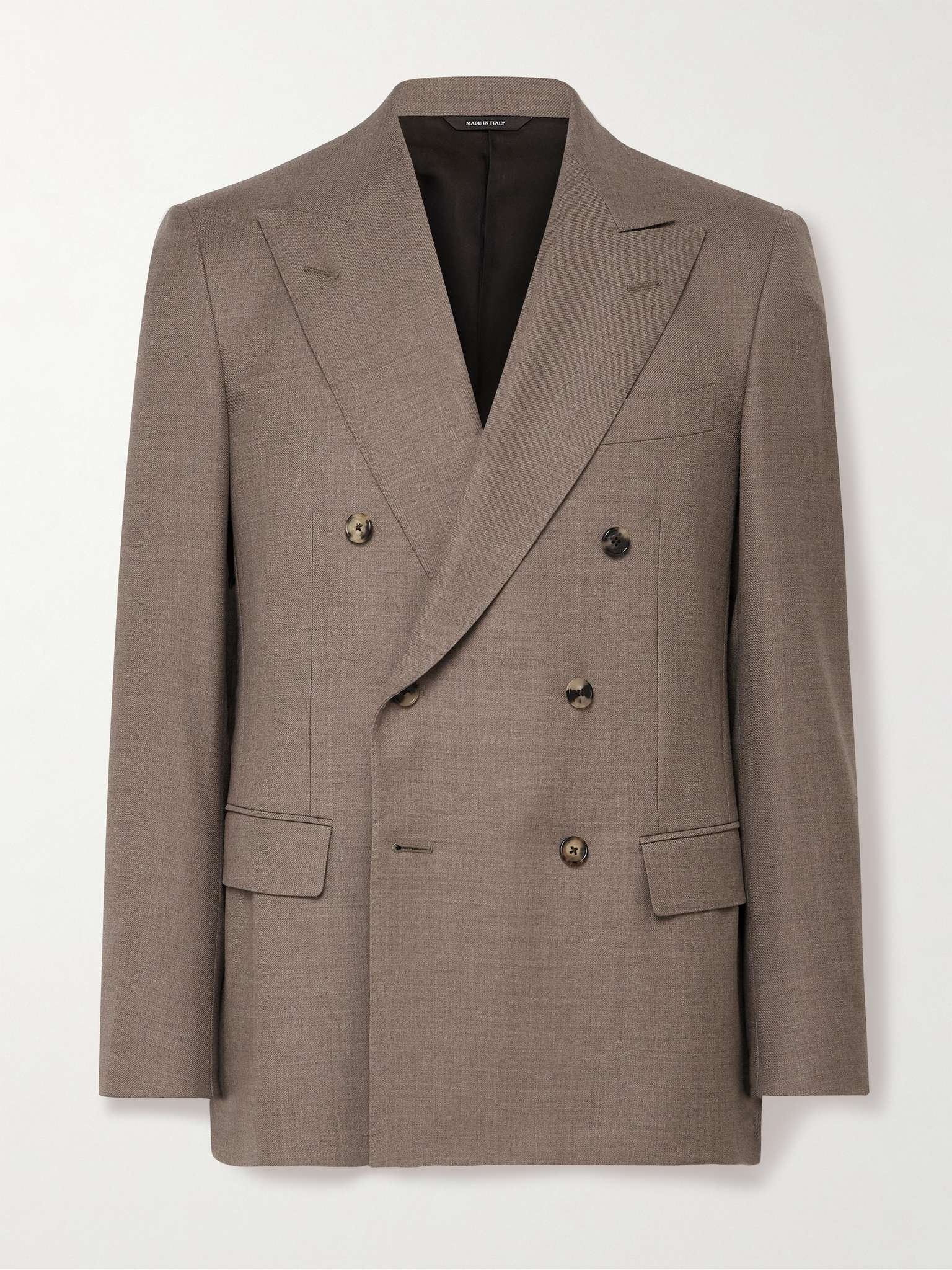 Double-Breasted Virgin Wool-Twill Suit Jacket - 1