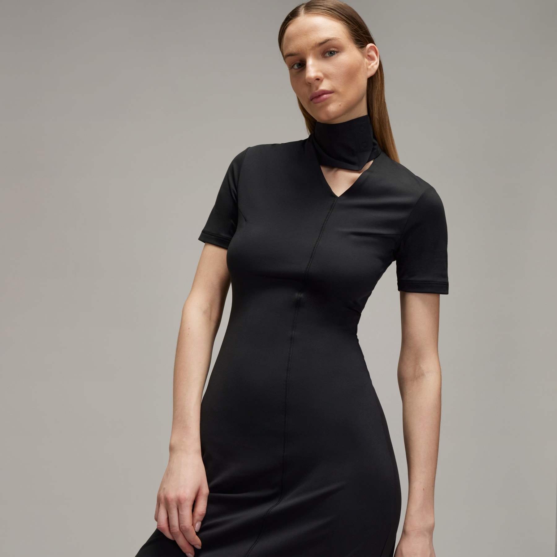 Y-3 Fitted Neck Closure Dress - 6