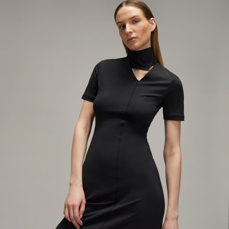 Y-3 Fitted Neck Closure Dress 6