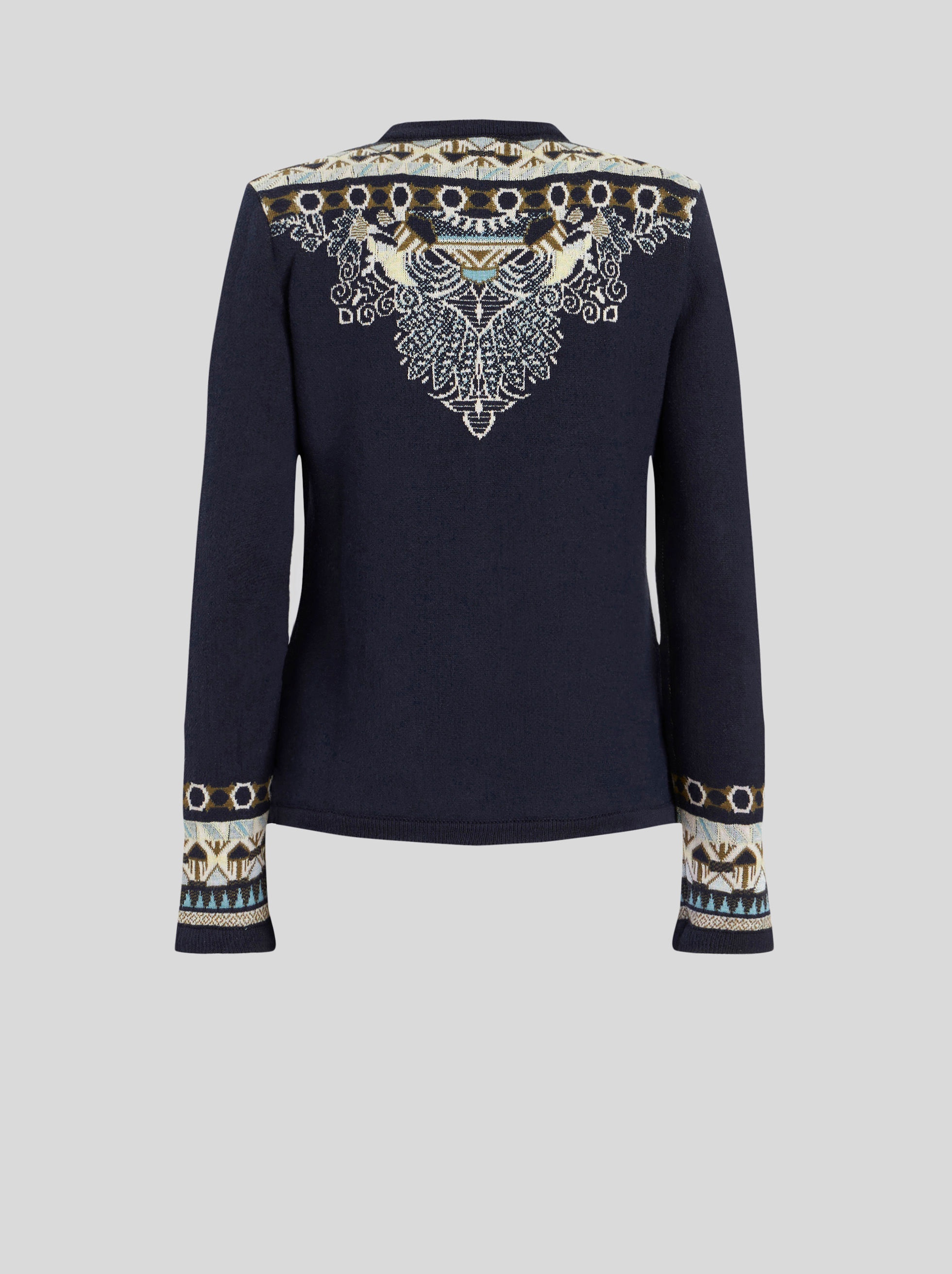 GEOMETRIC PATTERN SILK JERSEY JACKET - 5