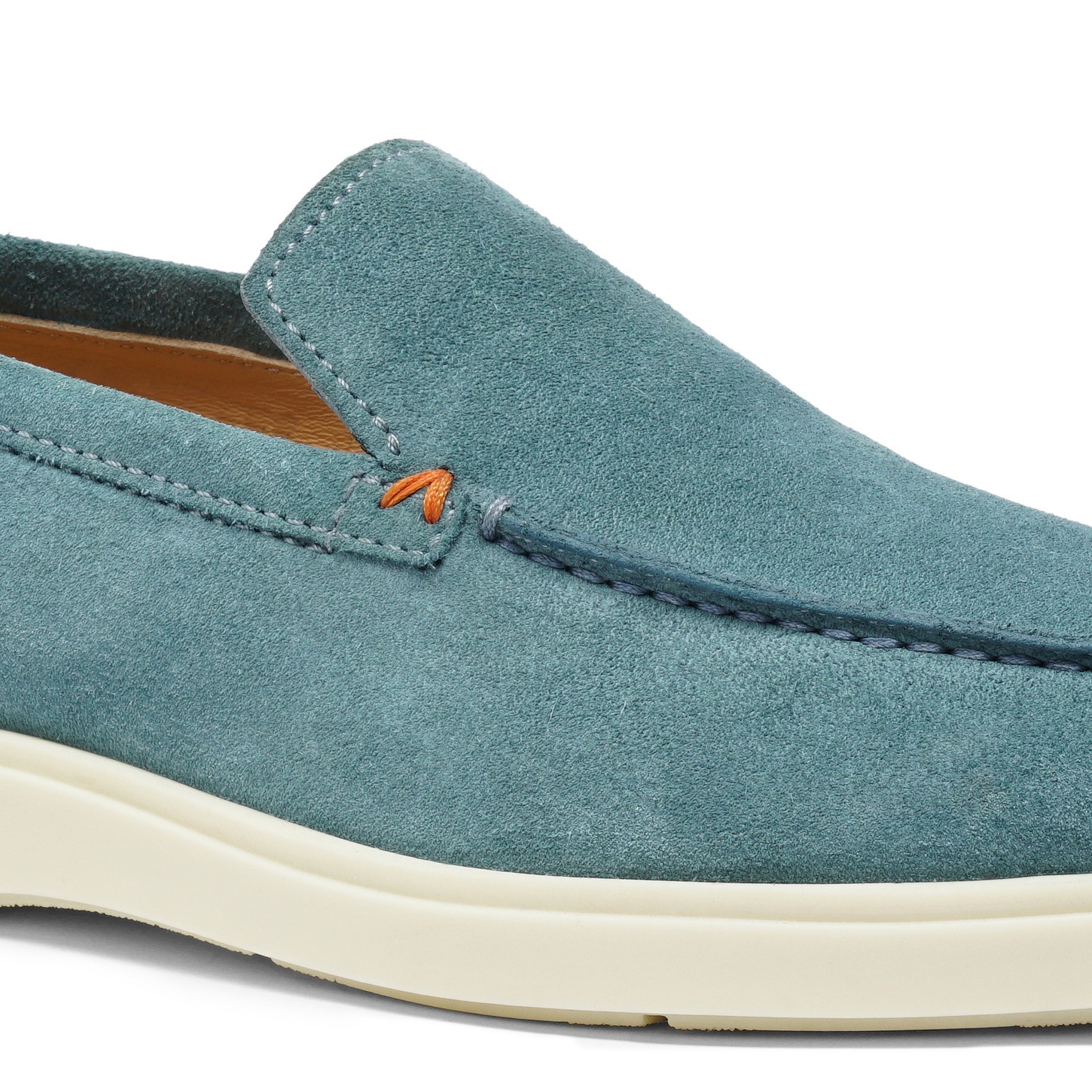 Men's light blue suede loafer - 6