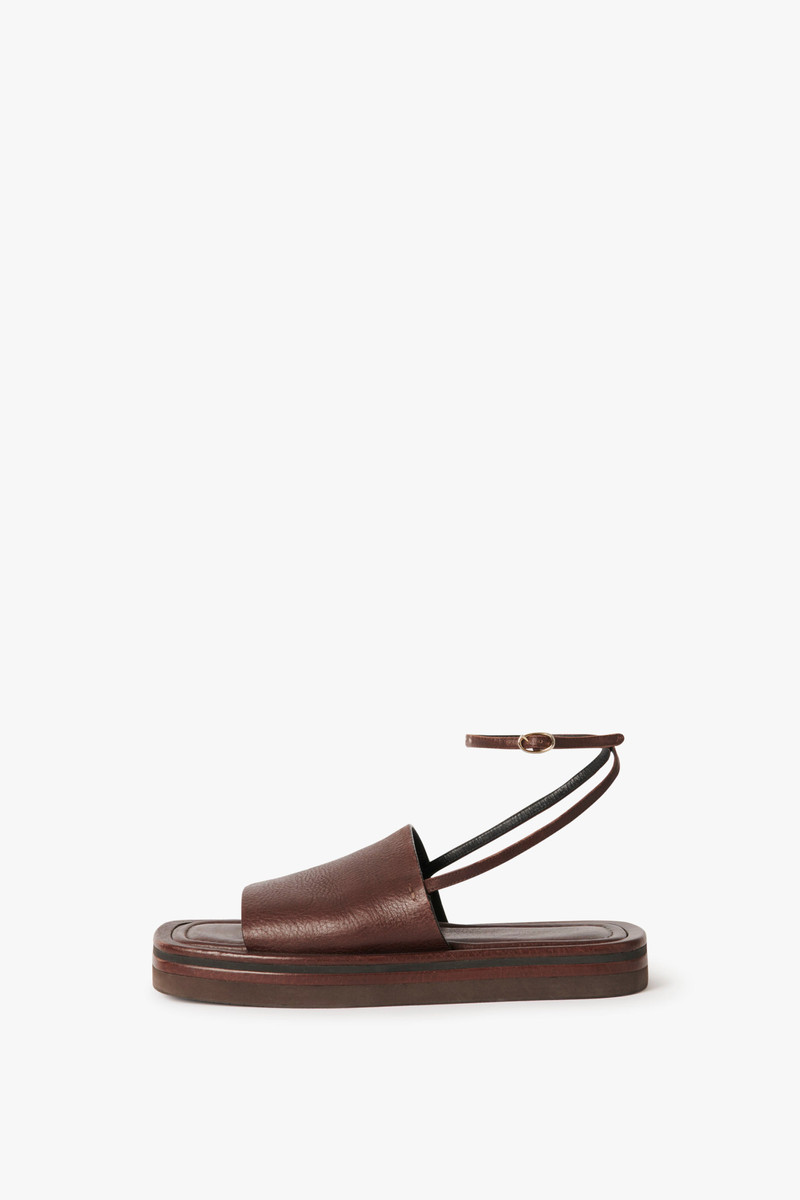 Frances Sandal in Dark Brown 1