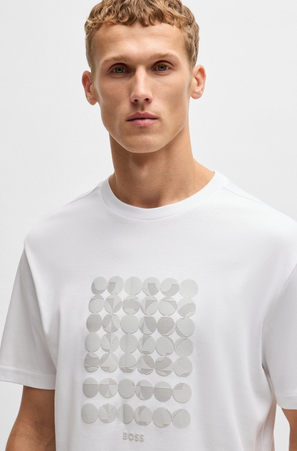 INTERLOCK-COTTON T-SHIRT WITH CIRCLE ARTWORK - 3