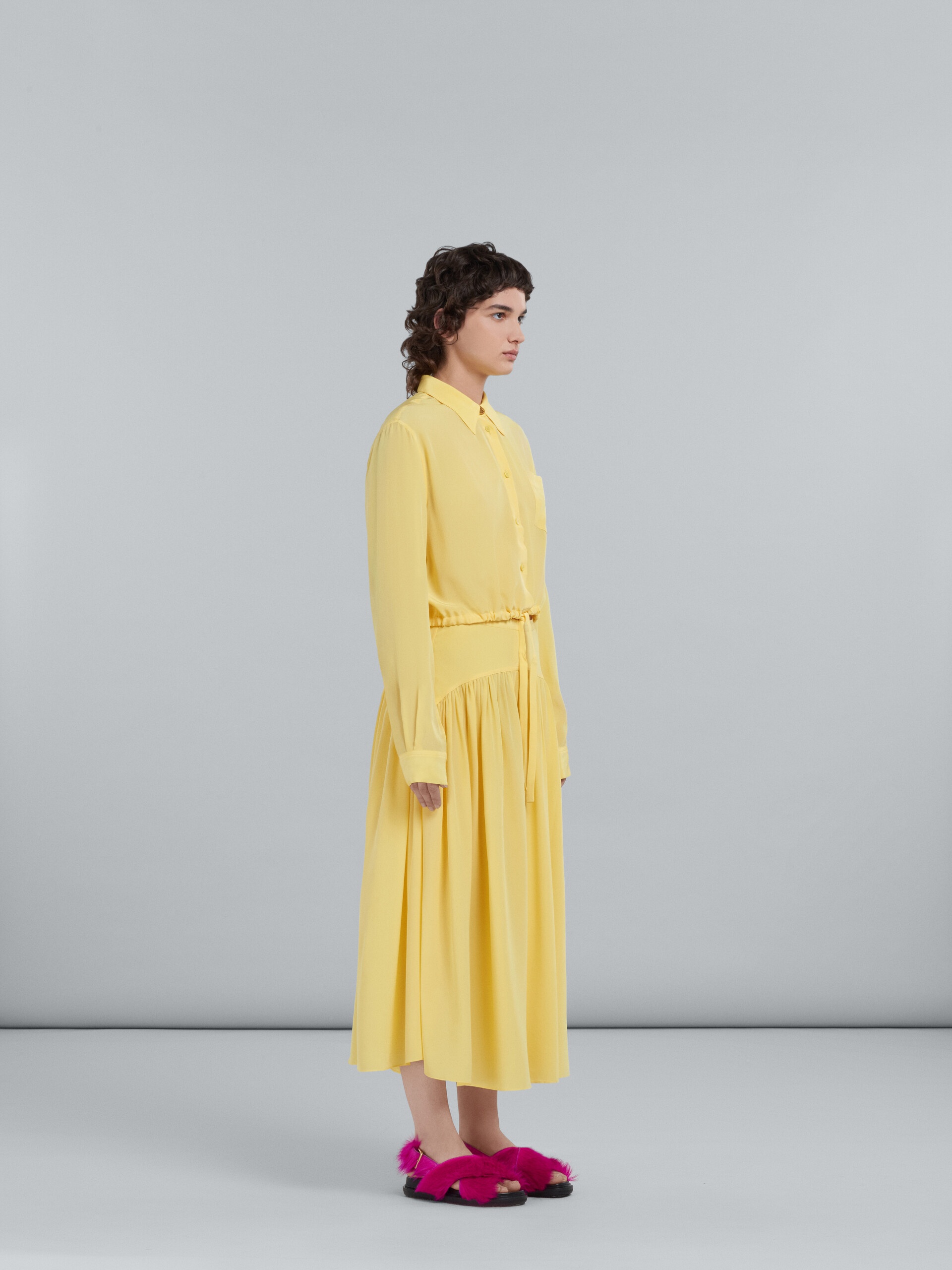 LONG SKIRT IN YELLOW SILK - 5