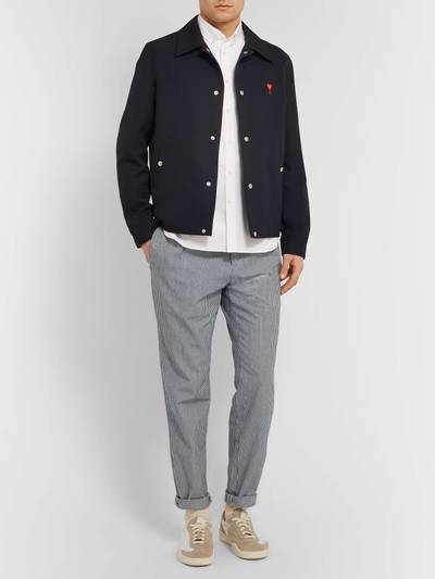 Maison Kitsuné Slim-Fit Button-Down Collar Logo-Appliquéd Cotton Oxford Shirt outlook