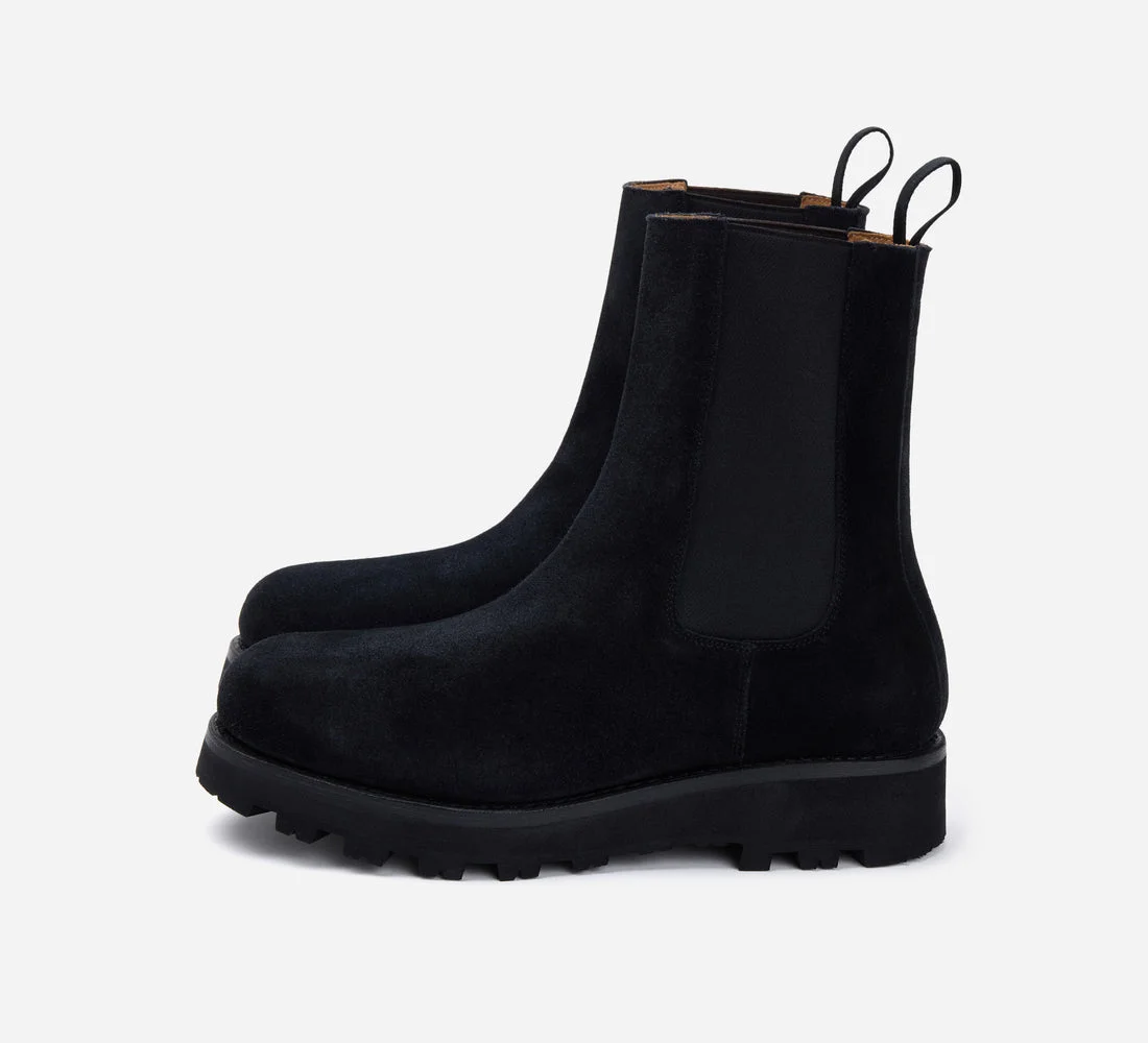 Lug Chelsea Boot ~ Black Suede - 1